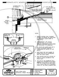 VF-6.2A - Roof Drain with Separate Target Splice CAD drawing