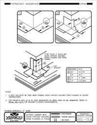 VGC-15.6 EPDM - Outside Corner with Quick-Applied Uncured EPDM Flashing (2 Piece) CAD drawing