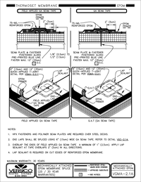 VGMA-2.1A EPDM - Mechanically Attached EPDM Membrane Splice (25/30 Year Warranties) CAD drawing