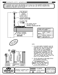 TPC-12.2A TPO - Parapet Flashing with PS RUSS, PAGE 1 OF 2 CAD drawing