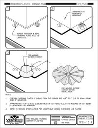TPC-15.4 TPO-PVC - Pre-Molded Outside Corner Flashing CAD drawing