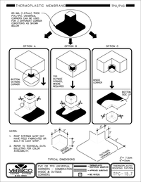 TPC-15.7 TPO-PVC - PVC or TPO Universal Corners - Combination Inside & Outside Corners CAD drawing