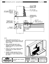 TPC-18.1 TPO-PVC - Scupper with Coated Metal CAD drawing