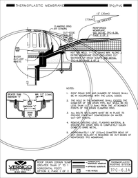 TPC-6.3ATPO-PVC - Roof Drain (Drain Sump Greater than 3" to 1 Horizontal Foot) - Option 2, PAGE 1 OF 2 CAD drawing