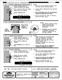 TPC-9.0A TPO-PVC - Membrane Terminations, PAGE 1 OF 2 CAD drawing