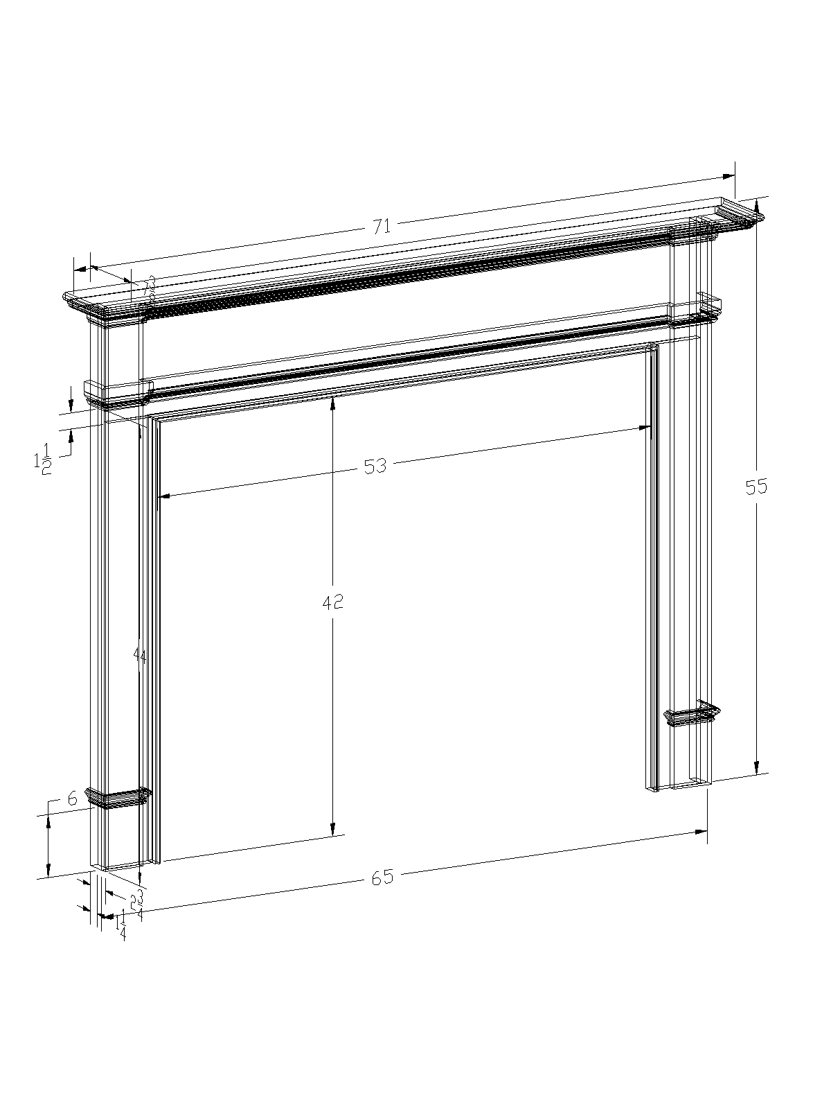 Heat & Glo® CAD Wood Mantel and Surround ARCAT