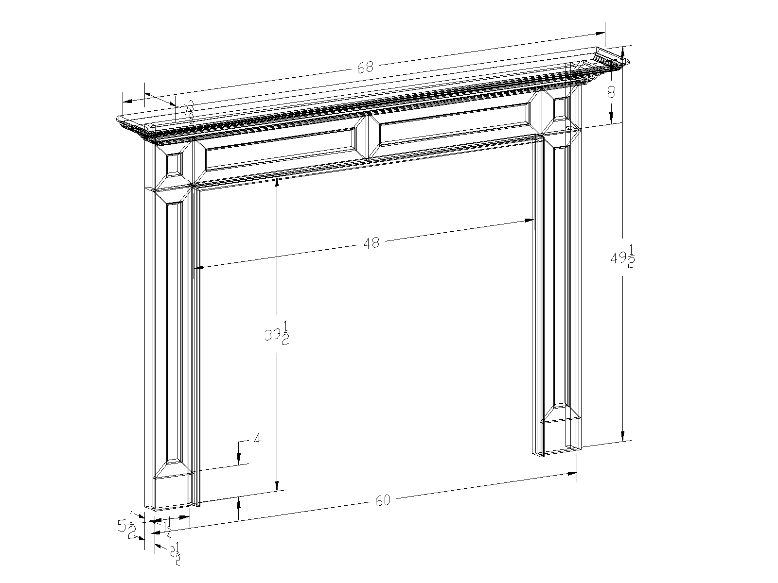 Heat & Glo® CAD Wood Mantel and Surround ARCAT
