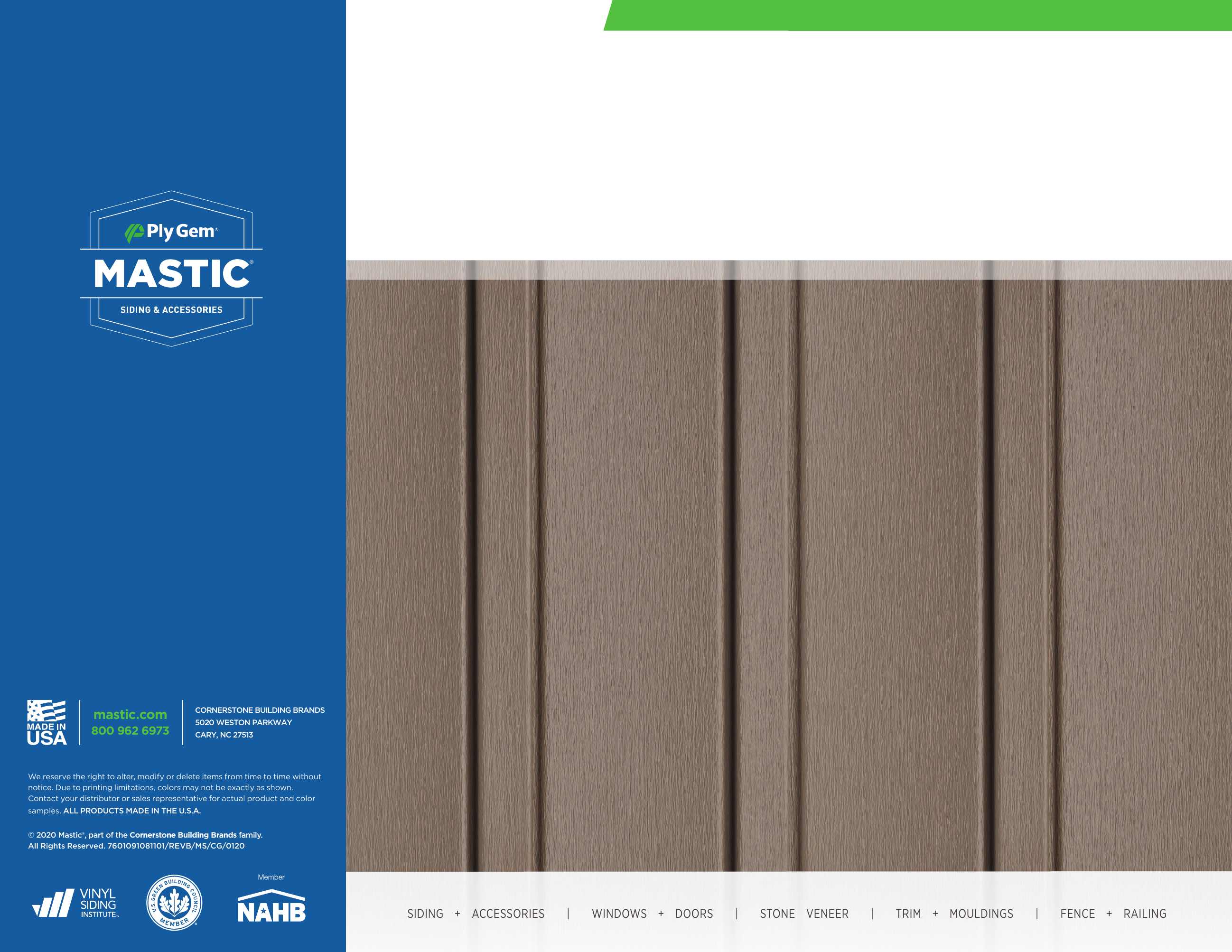 Mastic by Ply Gem, Catalogs, Board + Batten Vinyl Siding Brochure ARCAT