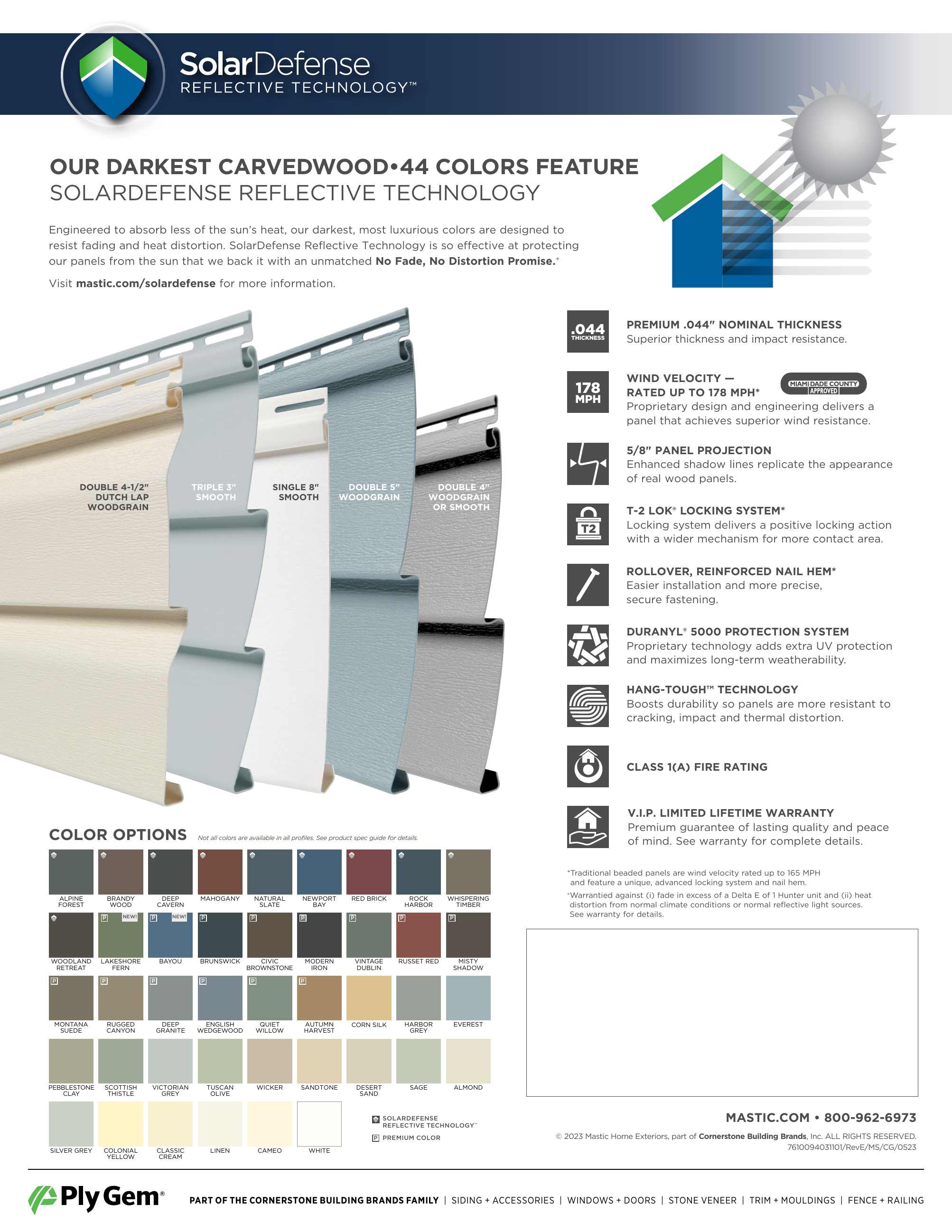 Mastic by Ply Gem, Catalogs, Carvedwood•44 Vinyl Siding Home Show Flier