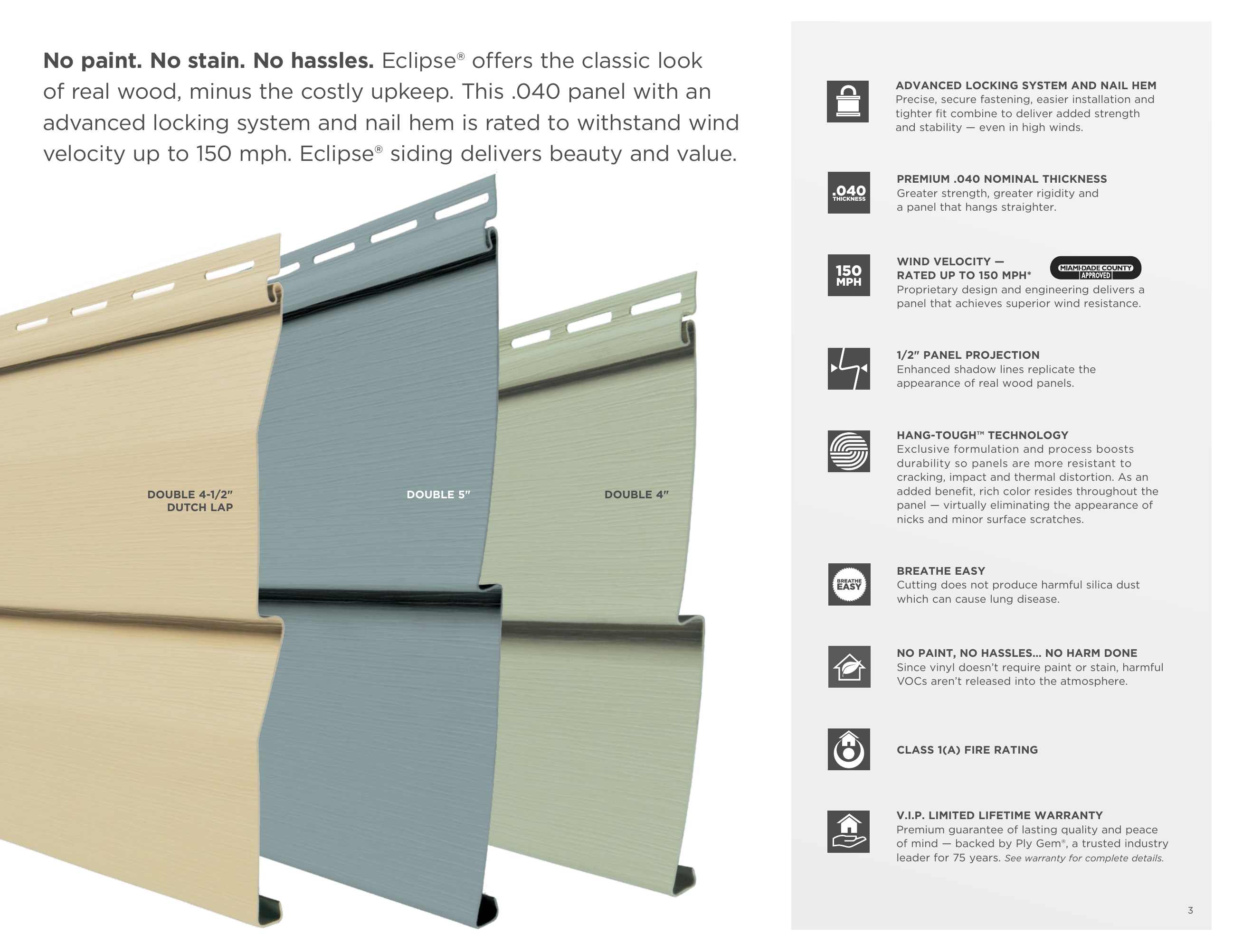 Mastic by Ply Gem, Catalogs, Eclipse Vinyl Siding ARCAT