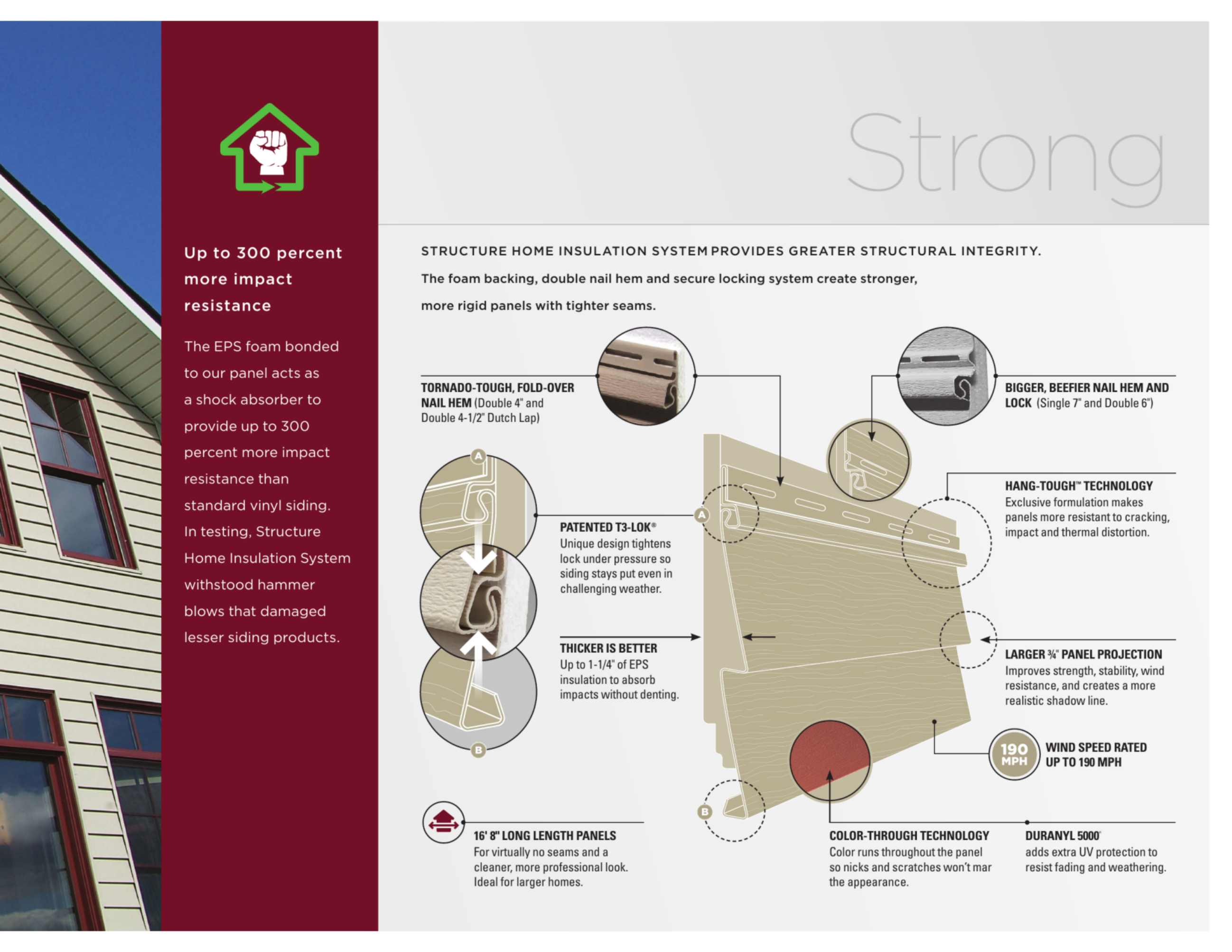 Mastic by Ply Gem, Catalogs, Structure Insulated Vinyl Siding Extra Long Lengths ARCAT