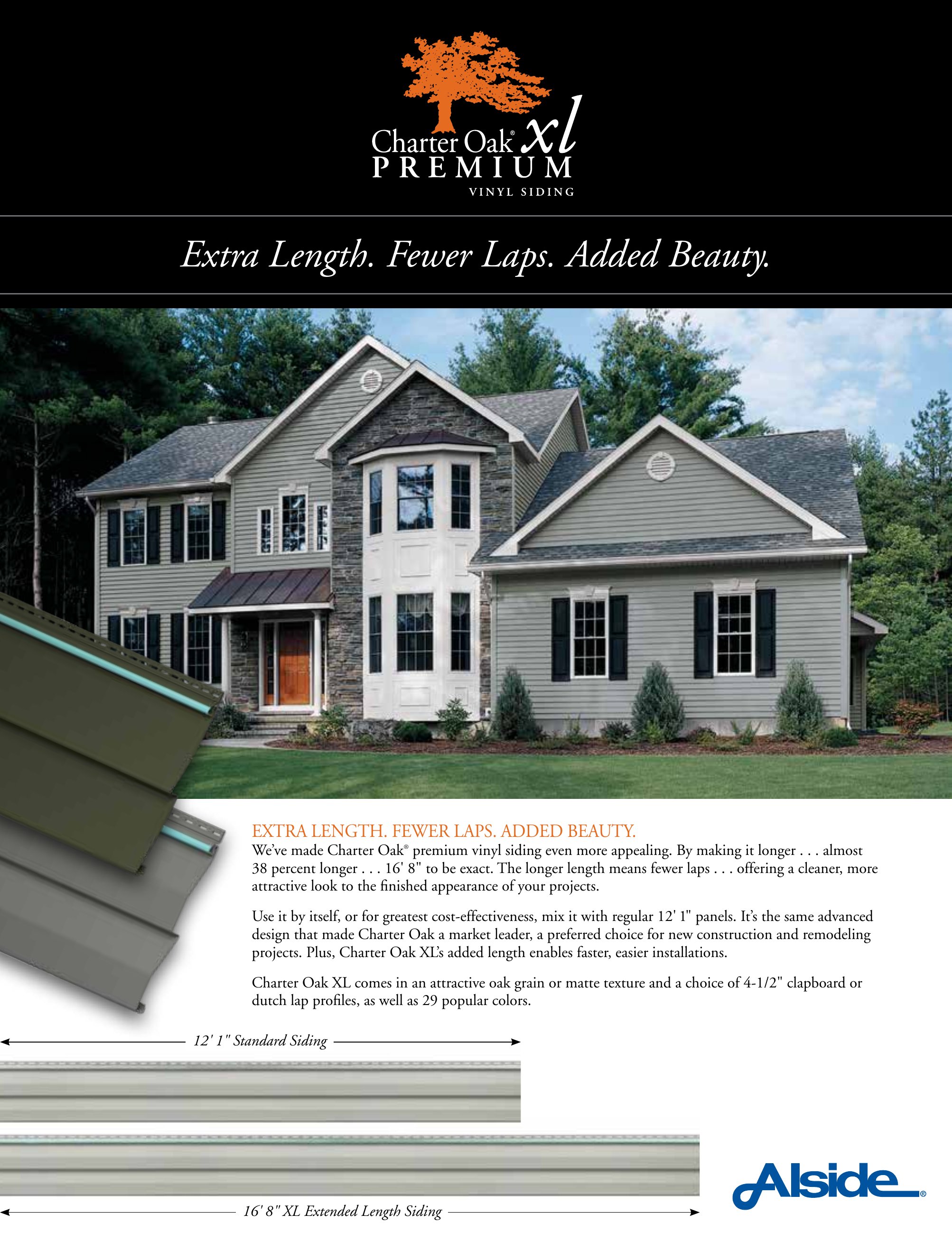 Alside, Catalogs, Charter Oak XL Sell Sheet ARCAT