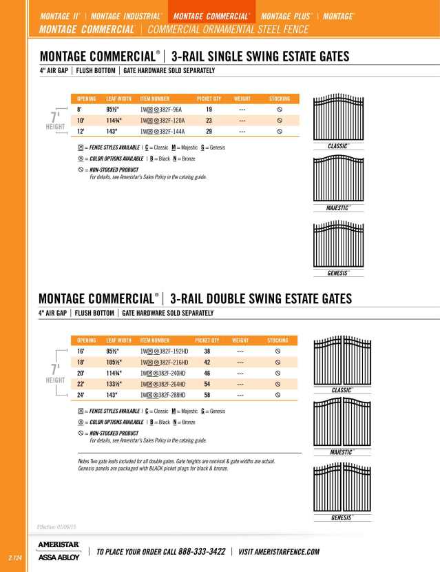 Ameristar Fence Products, Catalogs, Montage Commercial ARCAT
