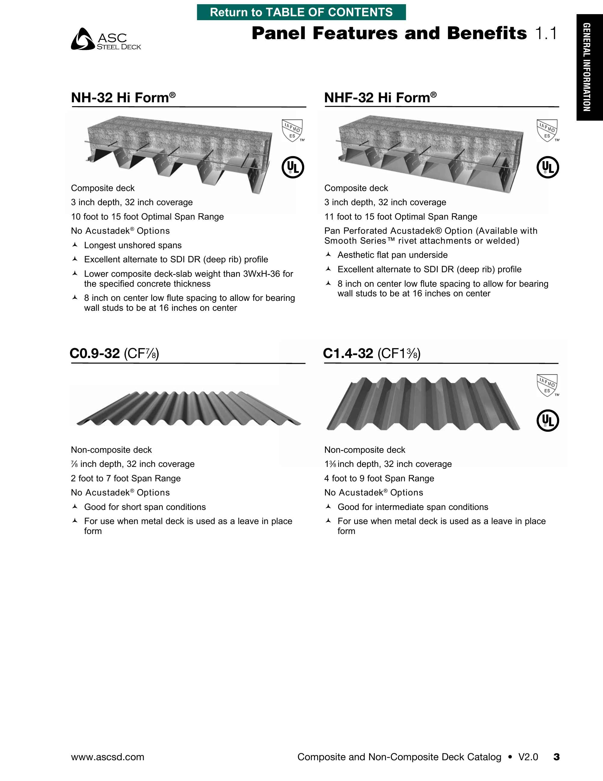ASC Steel Deck, Catalogs, Floor Deck Catalog ARCAT