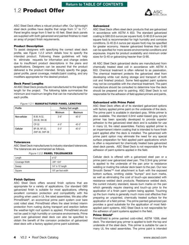 ASC Steel Deck, Catalogs, Roof Deck Catalog ARCAT