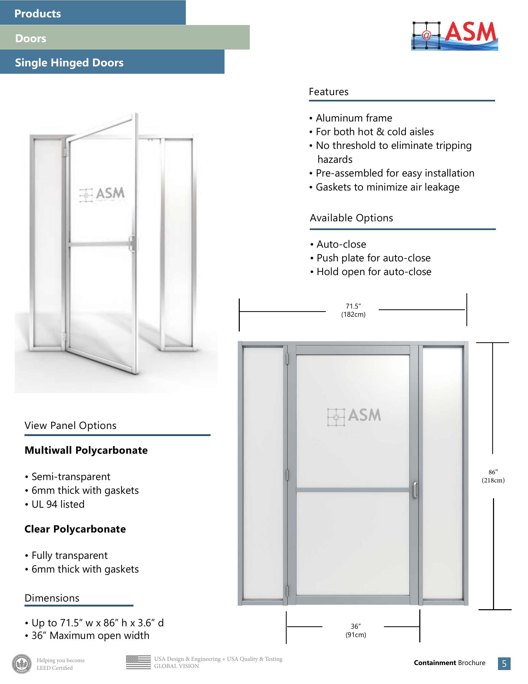 ASM Modular Systems, Inc., Catalogs, Containment ARCAT