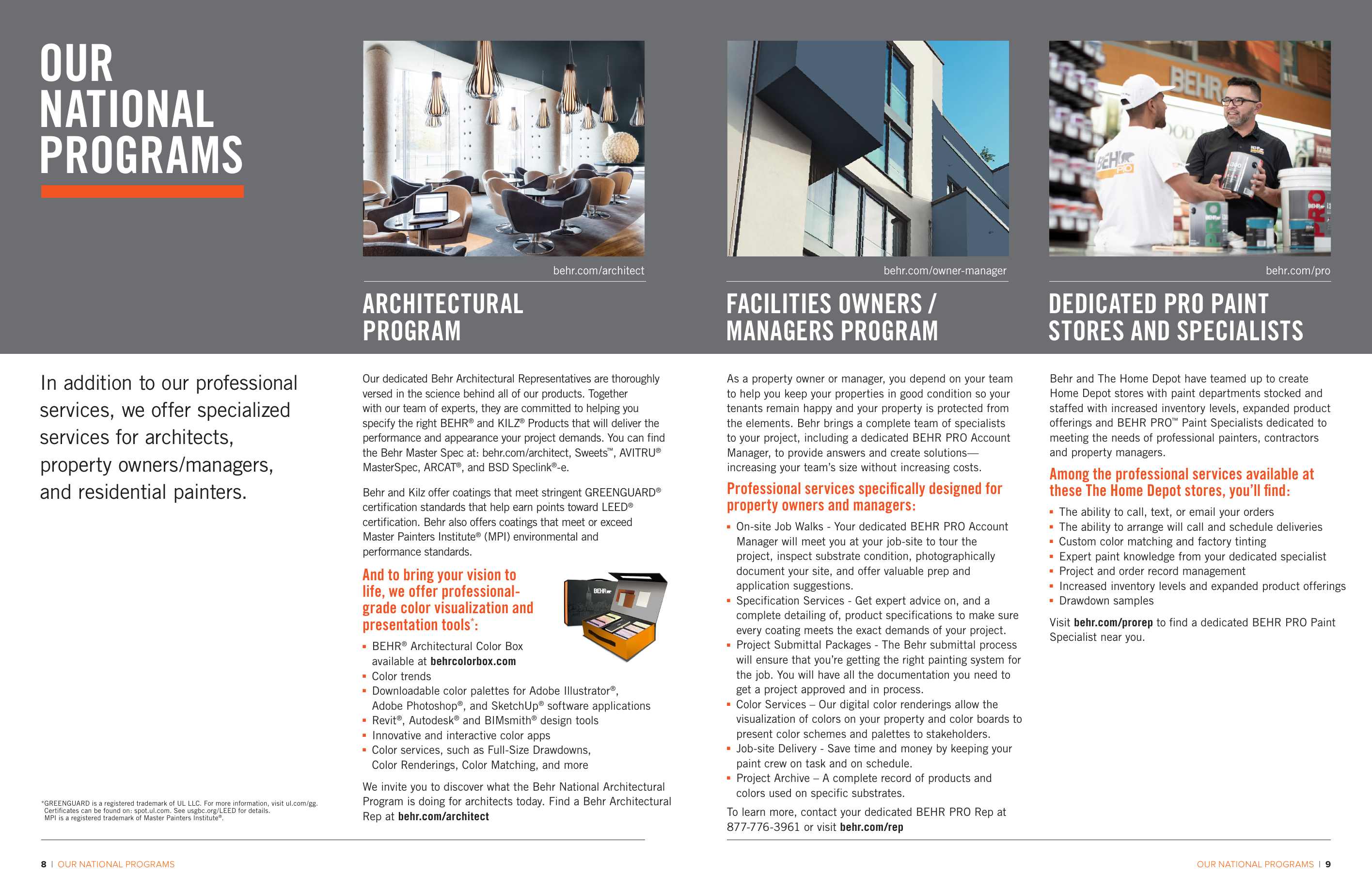 Behr Paint Company, Catalogs, Behr Kilz Products & Services Reference