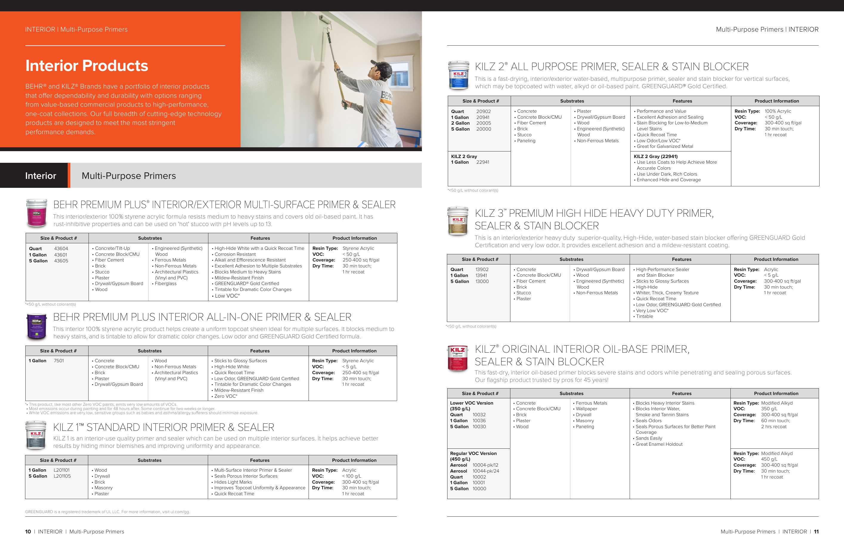 Behr Paint Company, Catalogs, Behr Kilz Products & Services Reference