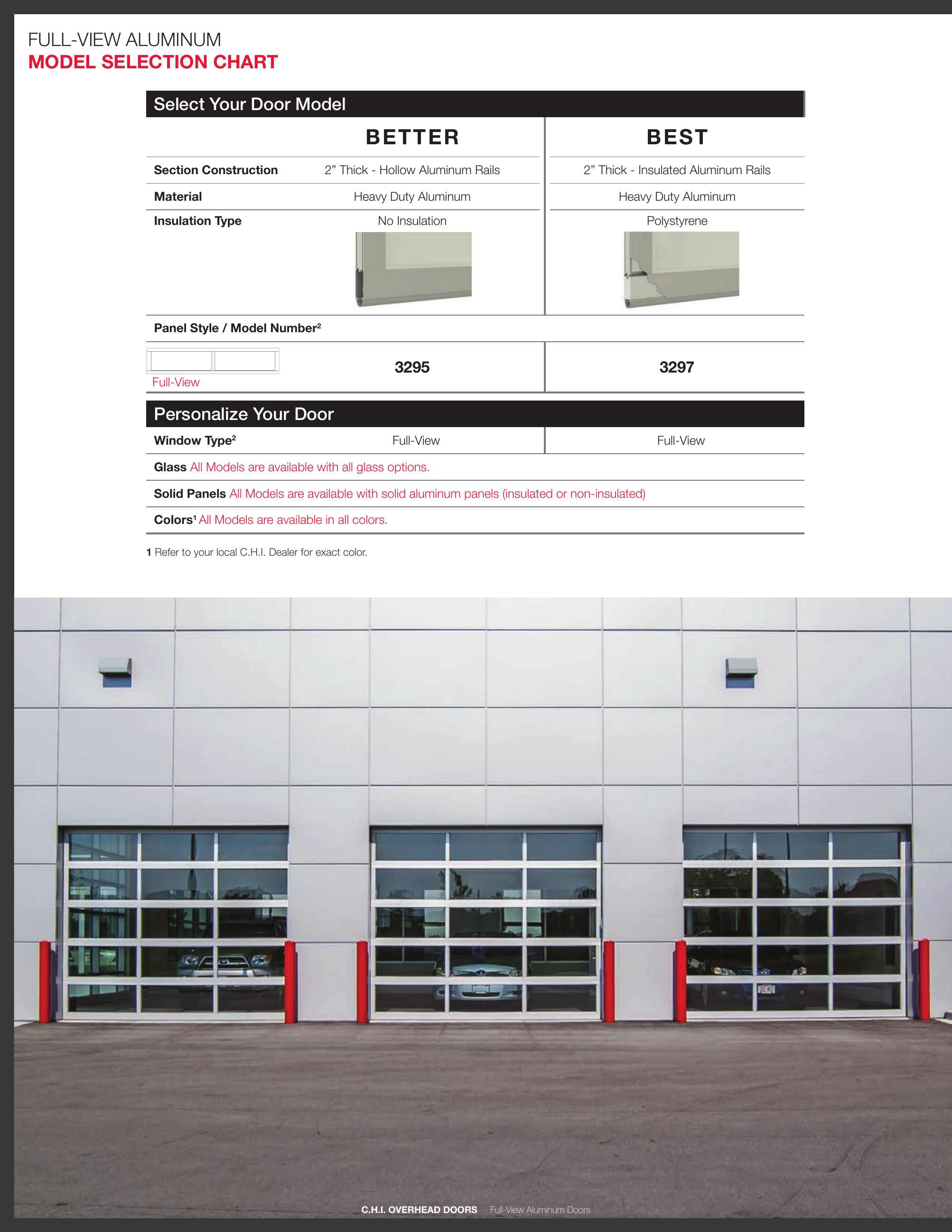 C.H.I. Overhead Doors, Catalogs, Full View Aluminum | ARCAT