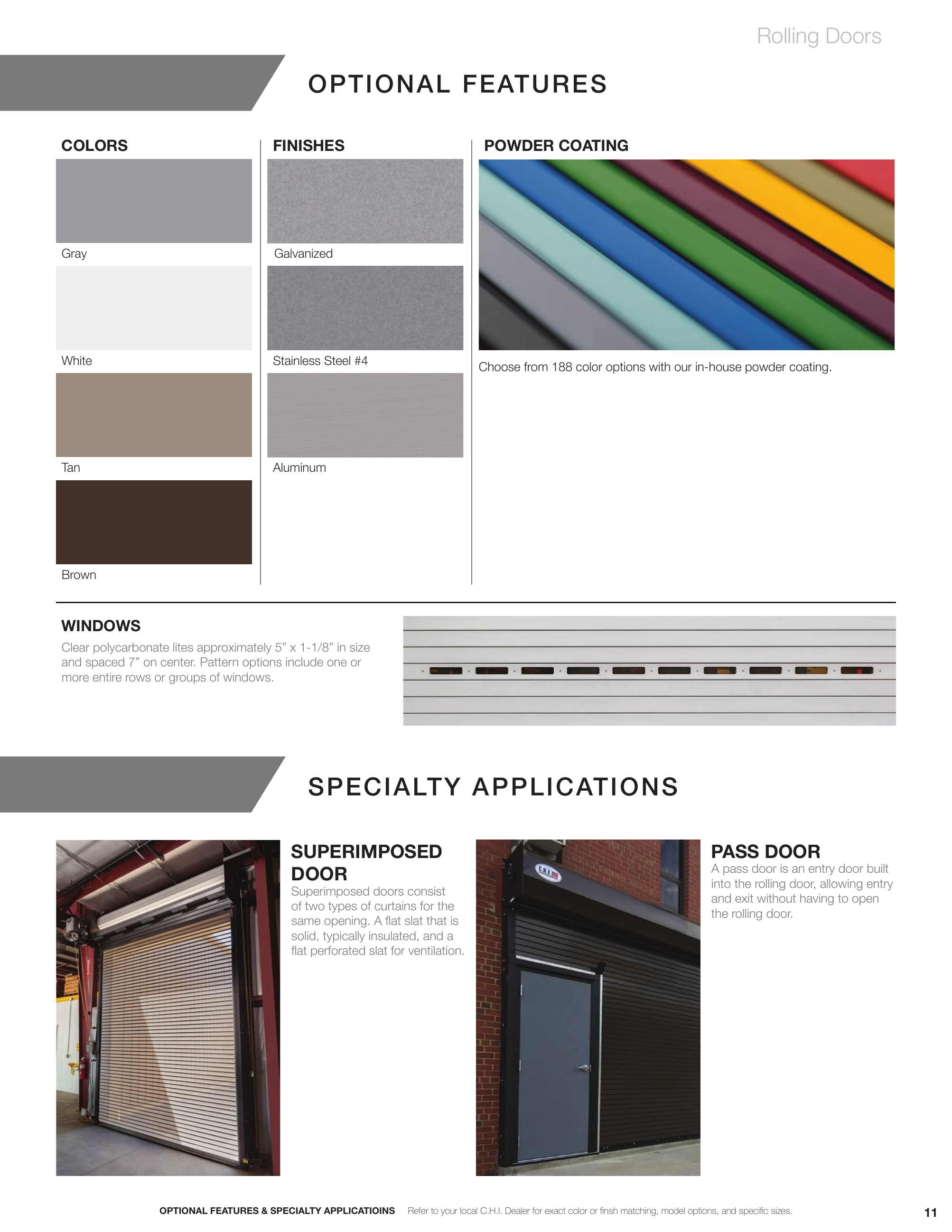 C.H.I. Overhead Doors, Catalogs, Rolling Doors Industrial Product Guide ...