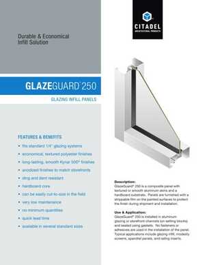 <!-- 035 -->GlazeGuard 250 - Glazing Infill Panels