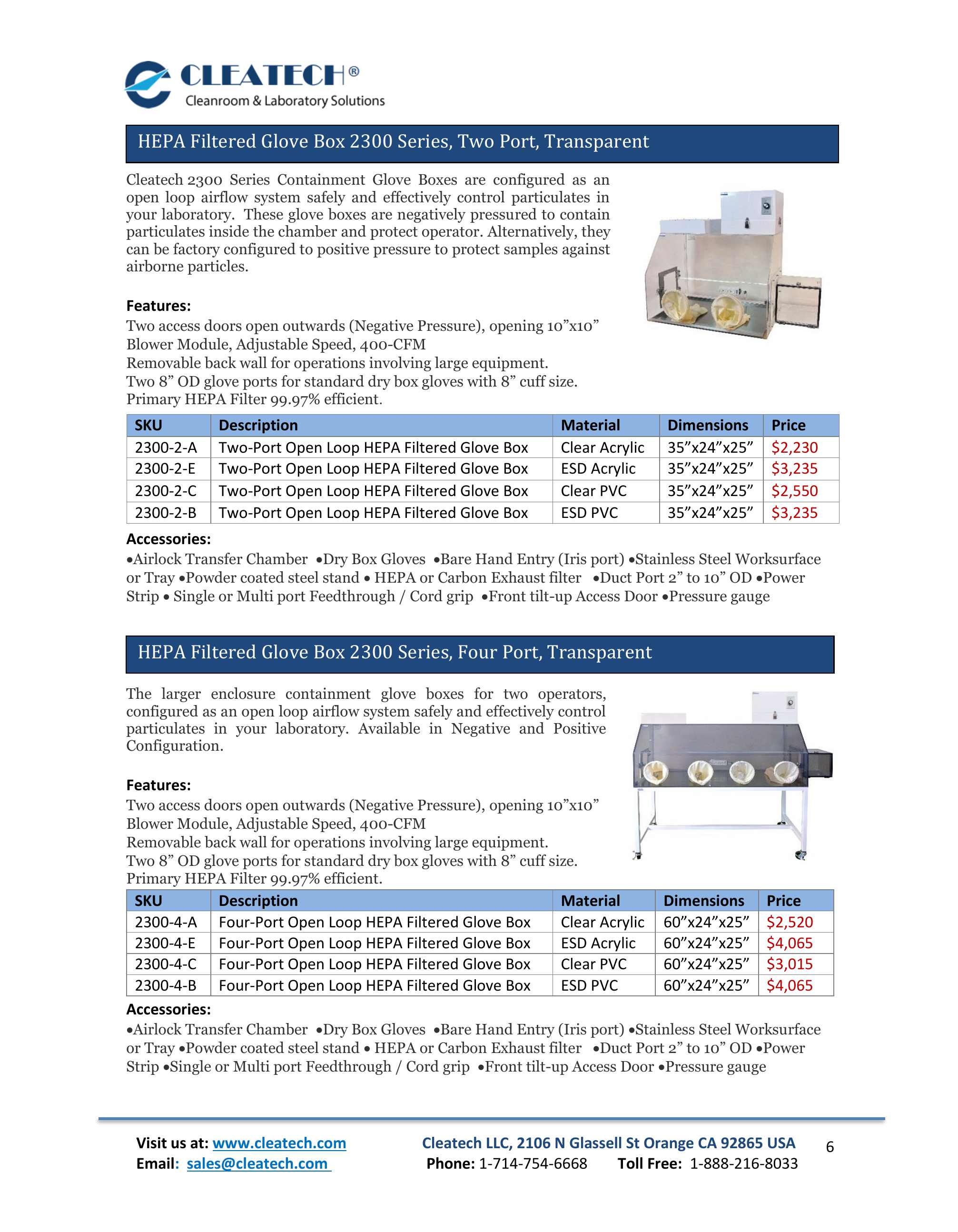 Cleatech, Catalogs, Glove Box Systems | ARCAT