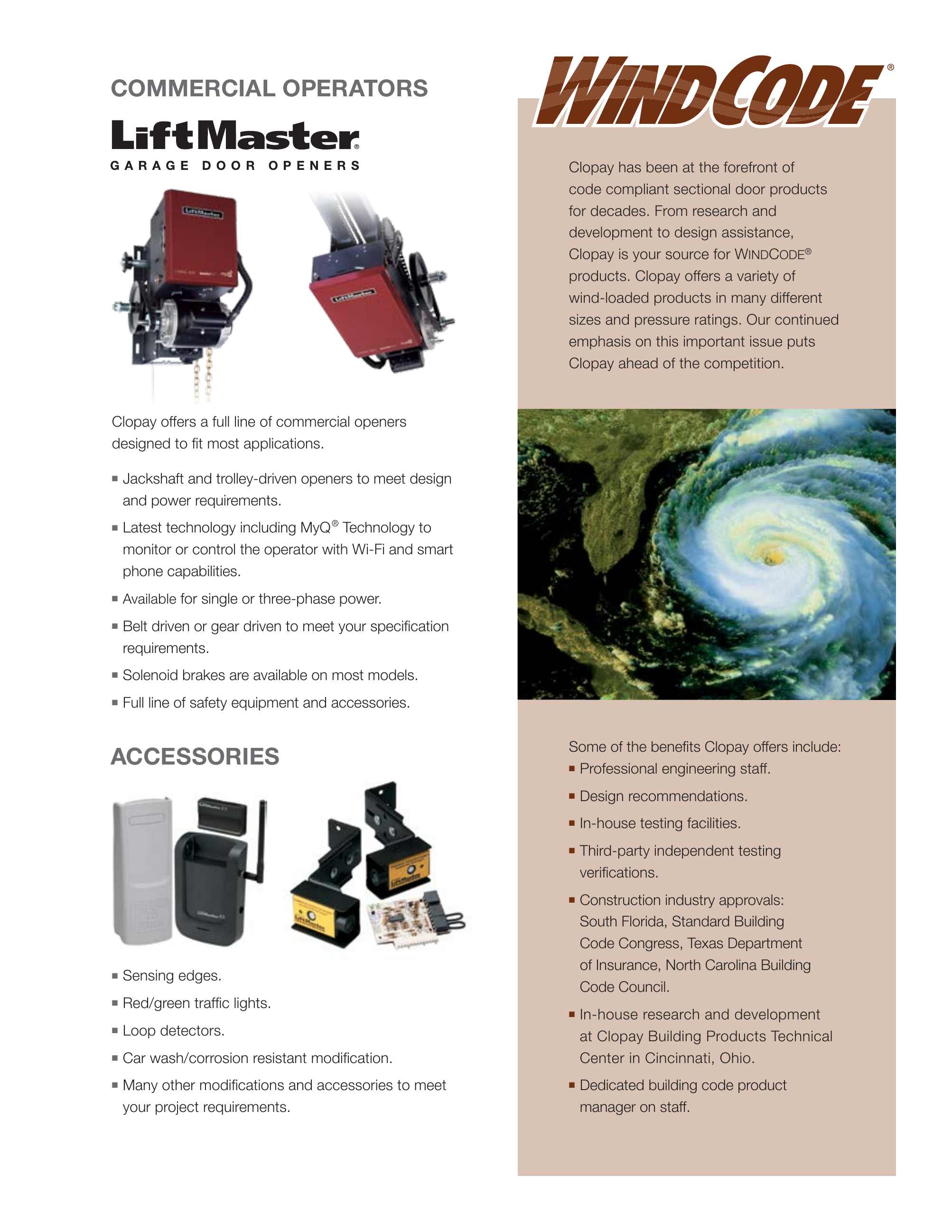 Clopay Corporation, Catalogs, Commercial Product Overview ARCAT