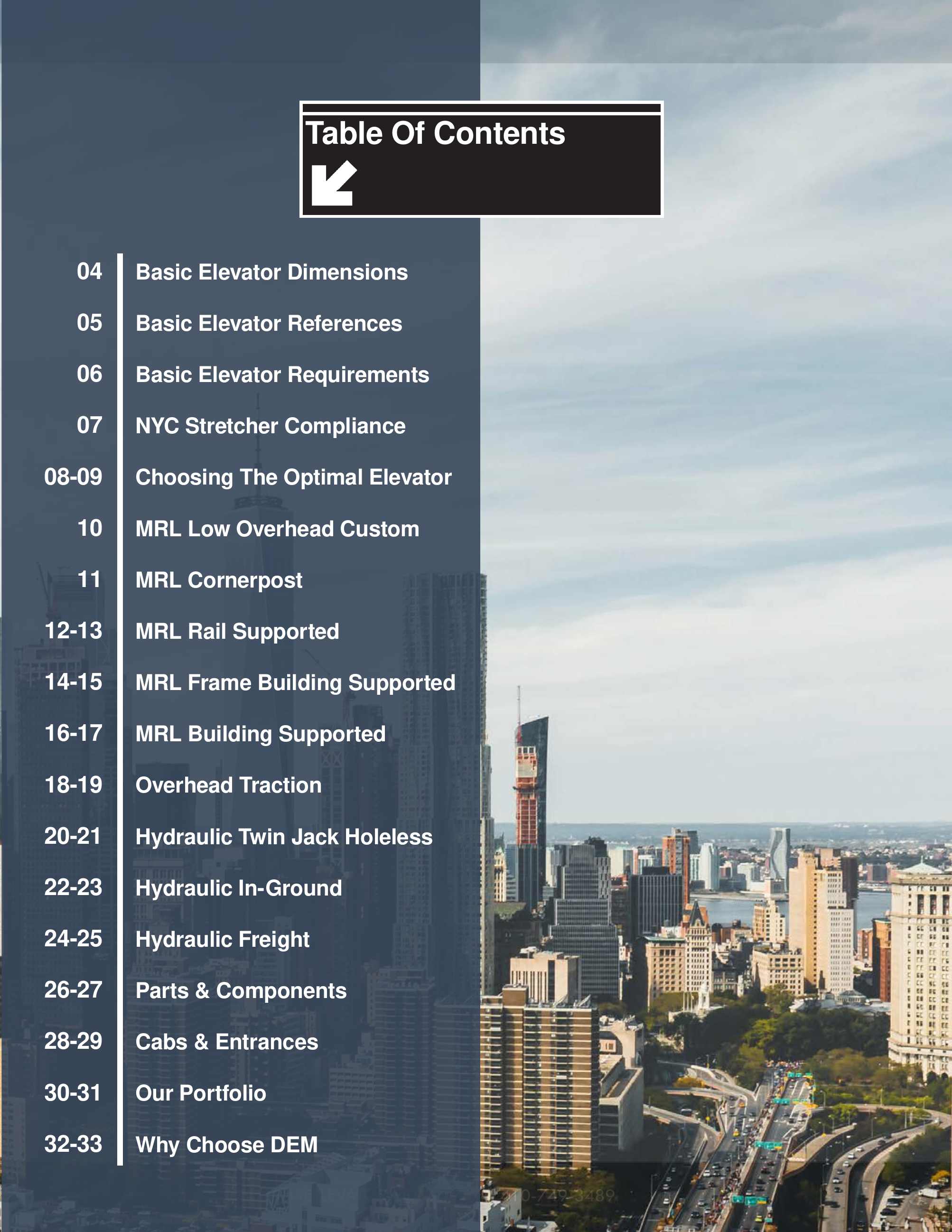 Delaware Elevator Manufacturing, Catalogs, New York Elevator Planning