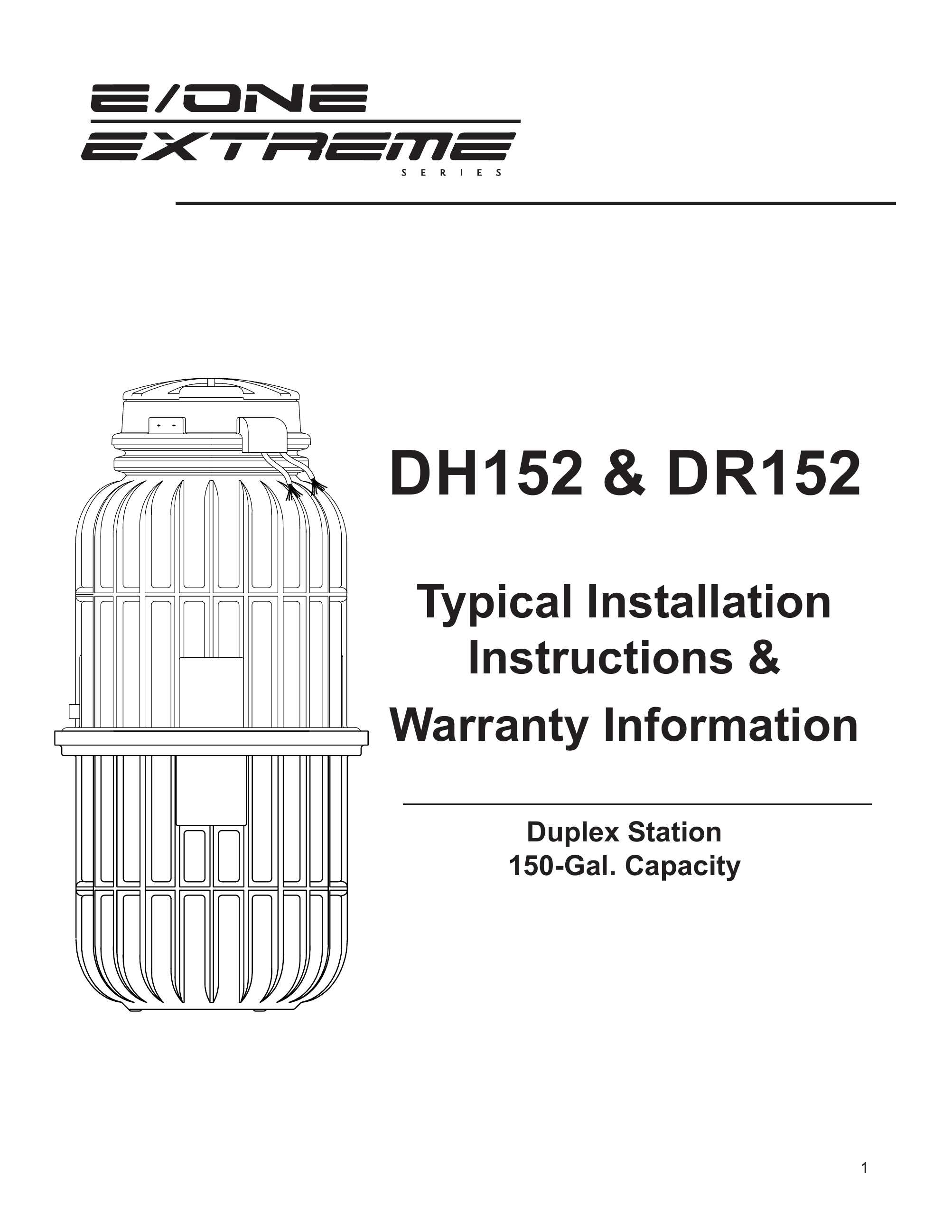 Environment One Corporation, Catalogs, DH152/DR152 Installation ...