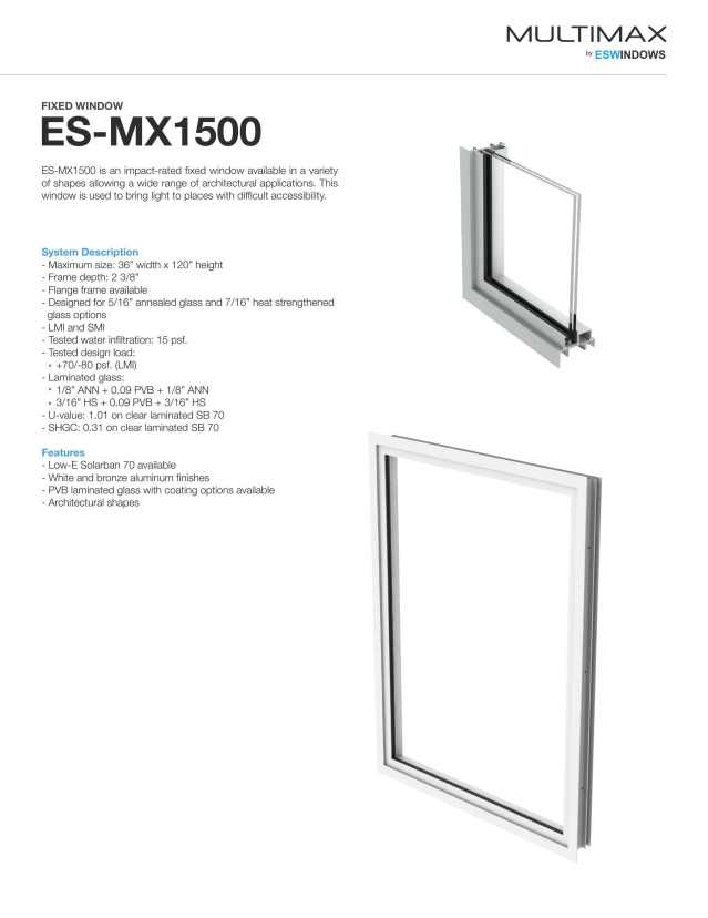 ESWindows, Catalogs, Multimax Brochure ARCAT
