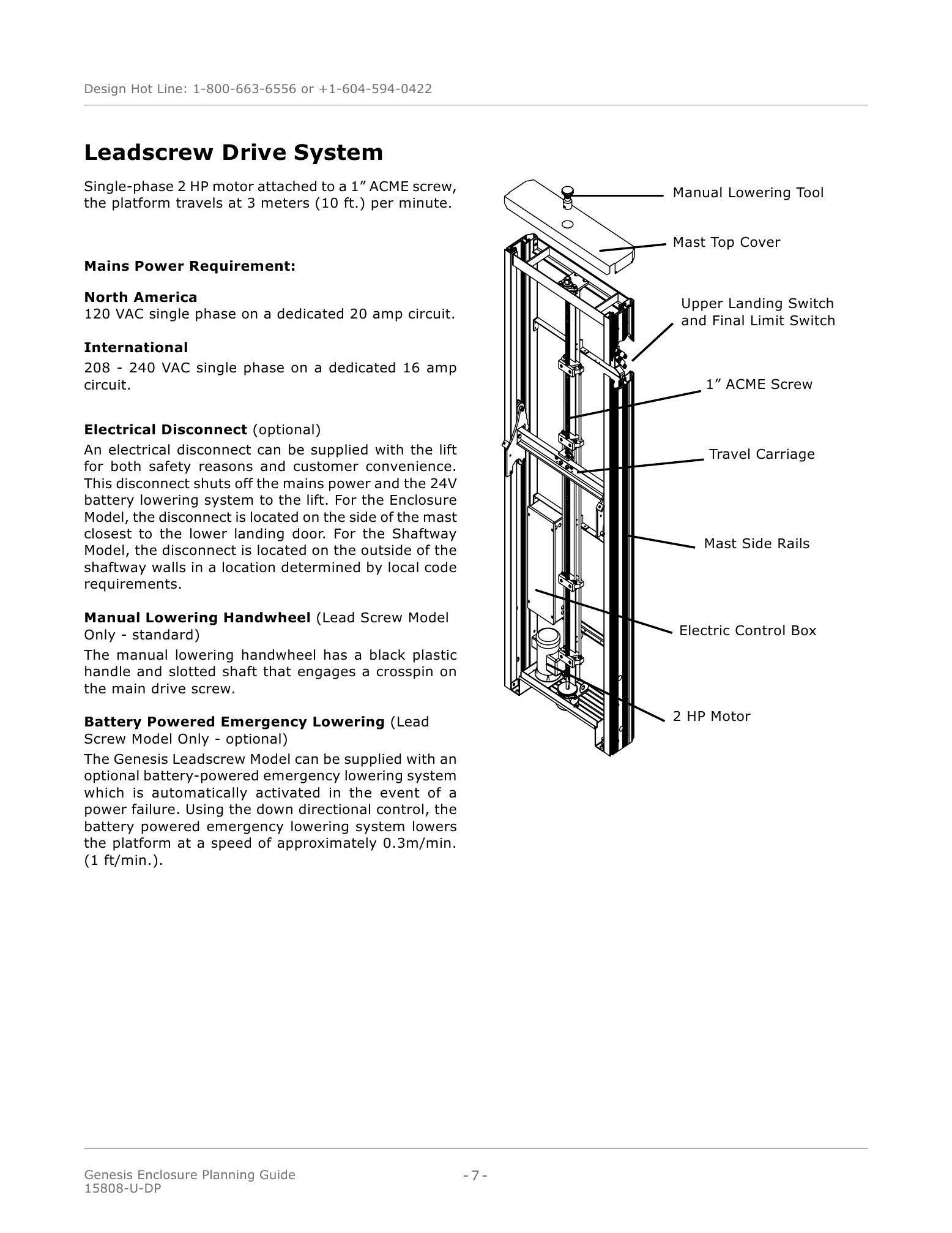 Garaventa Lift, Catalogs, Genesis Enclosure Planning Guide ARCAT
