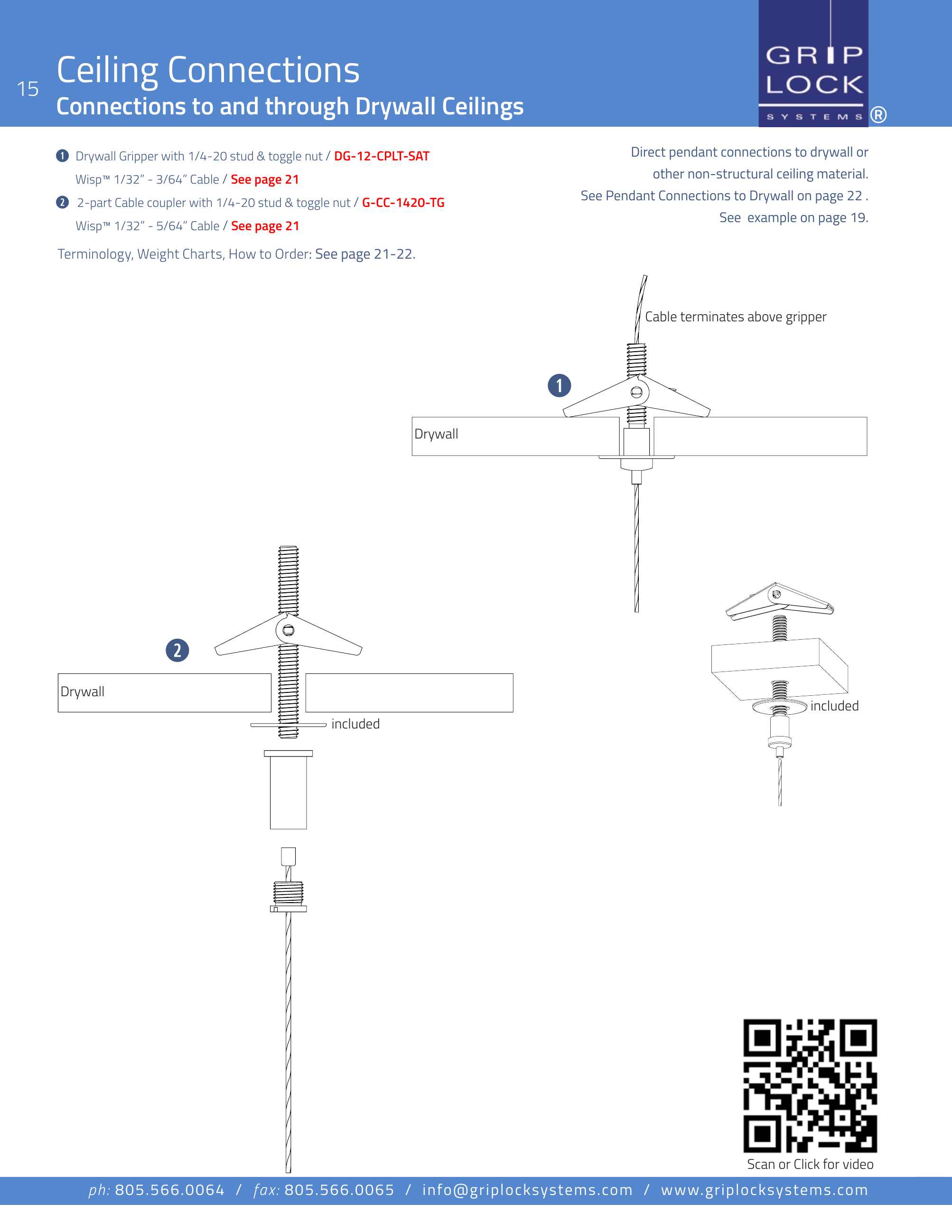 Griplock Systems, LLC, Catalogs, Cable Suspensions Systems for Signage