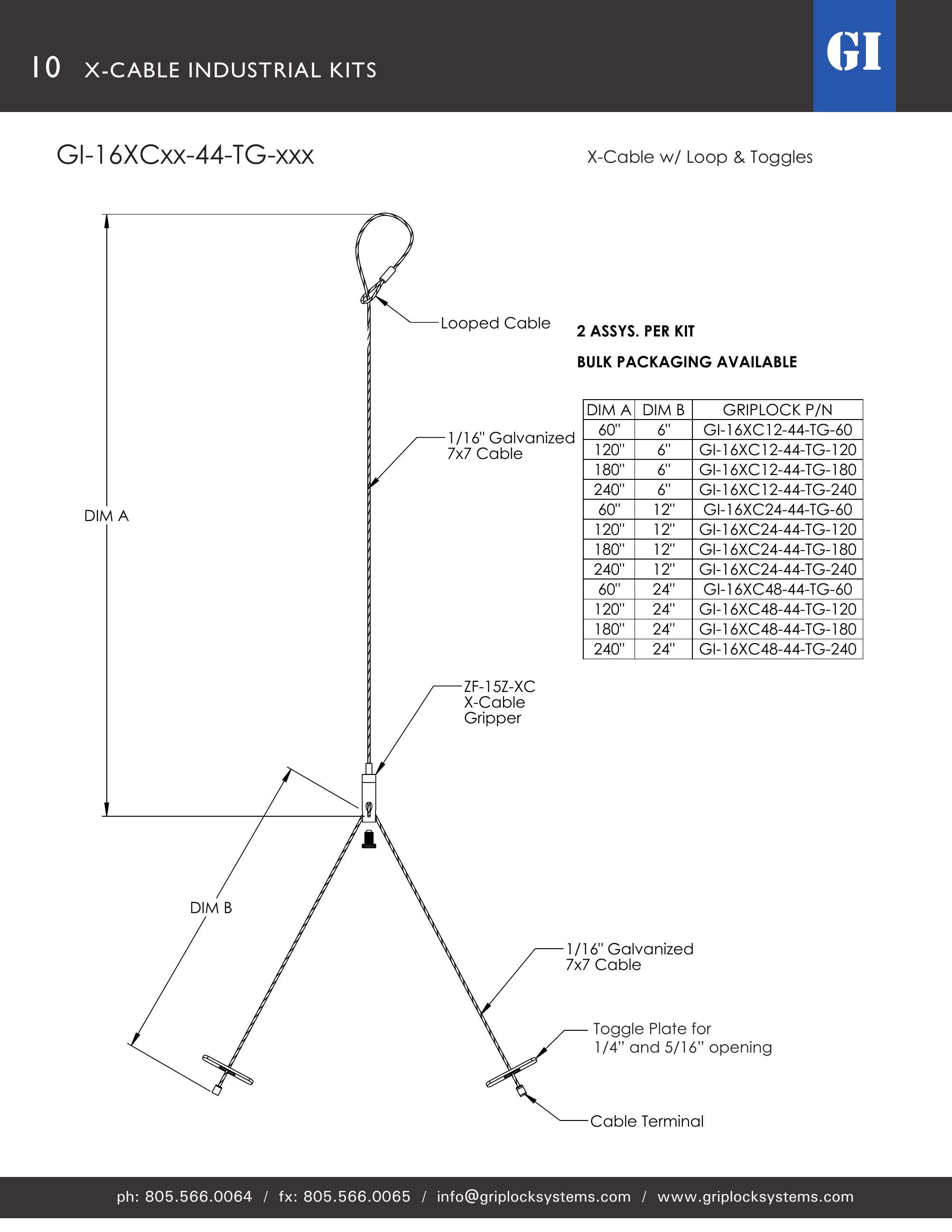 Griplock Systems, LLC, Catalogs, Cable Suspension Industrial Lighting