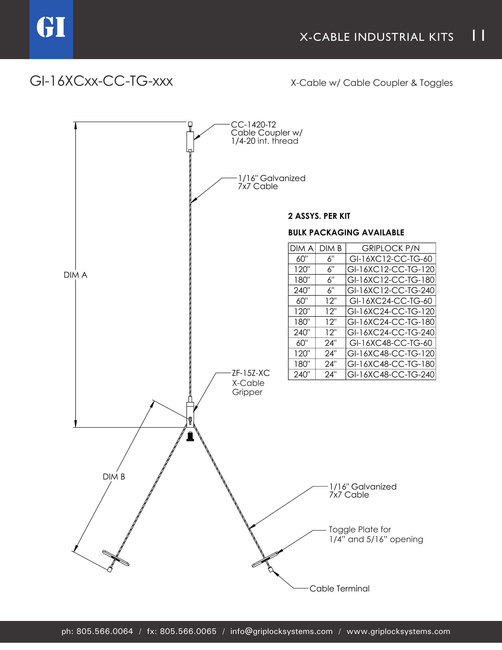 Griplock Systems, LLC, Catalogs, Cable Suspension Industrial Lighting
