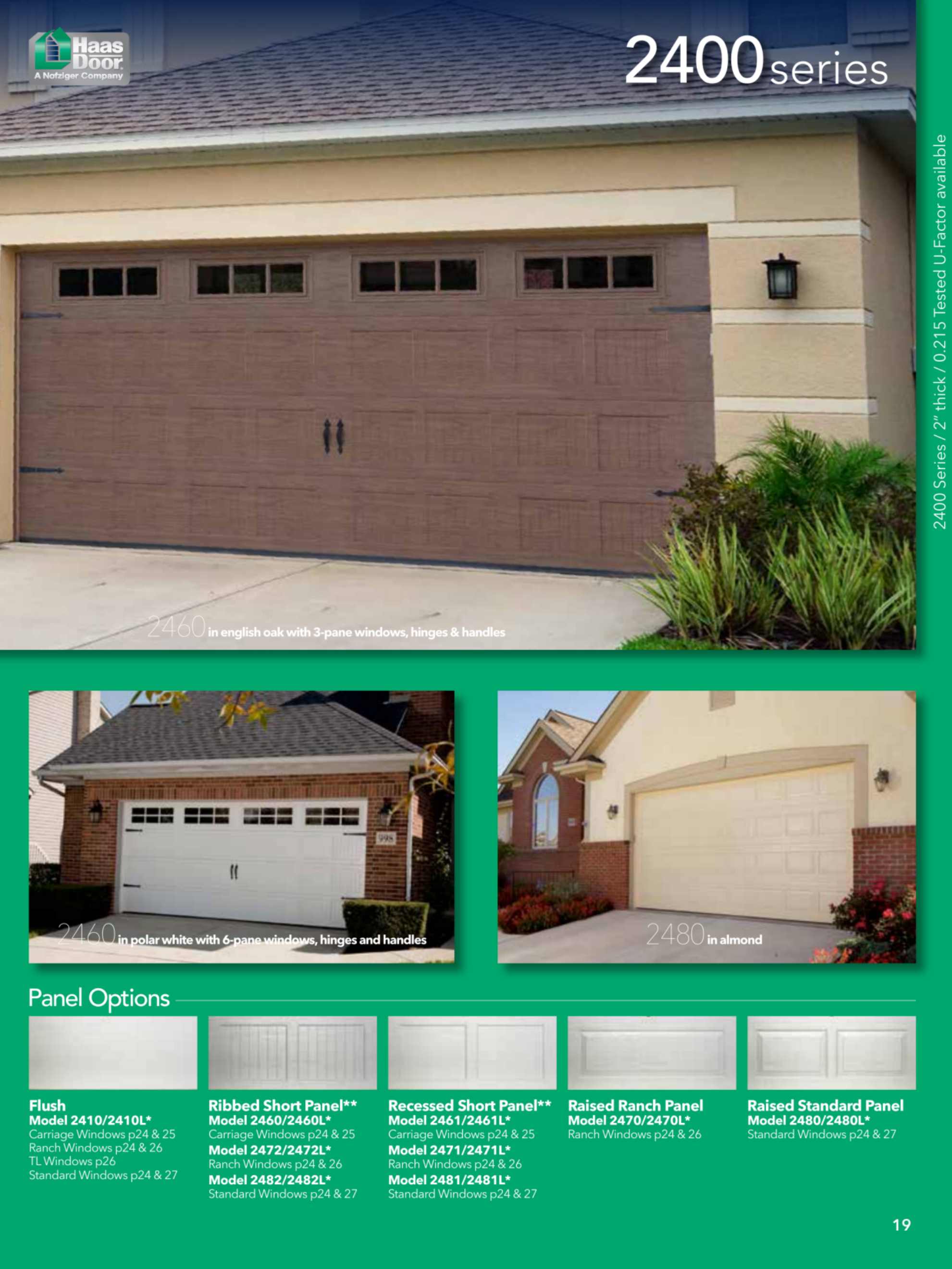 Haas Door Co., Catalogs, Residential Product Line ARCAT