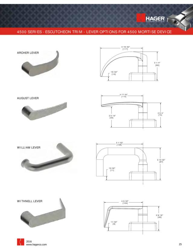 Hager Companies, Catalogs, Door Hardware Catalog ARCAT