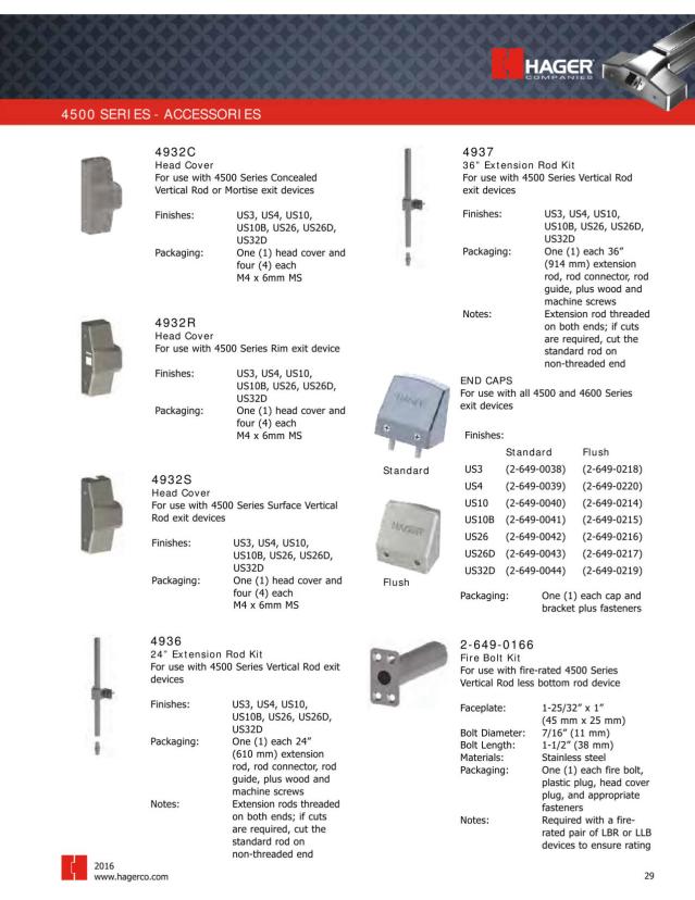 Hager Companies, Catalogs, Door Hardware Catalog ARCAT