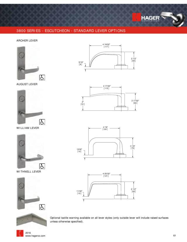 Hager Companies, Catalogs, Door Hardware Catalog ARCAT