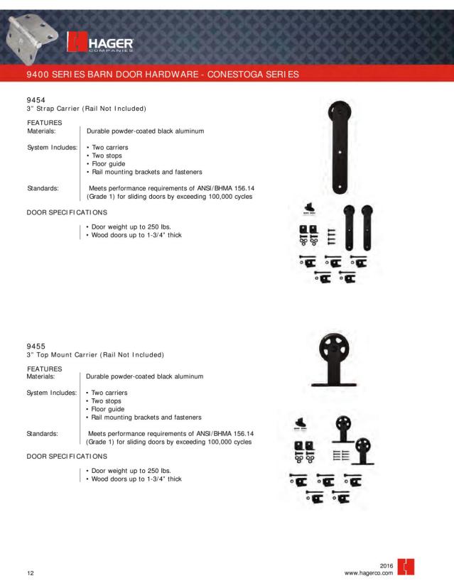 Hager Companies, Catalogs, Door Hardware Catalog ARCAT