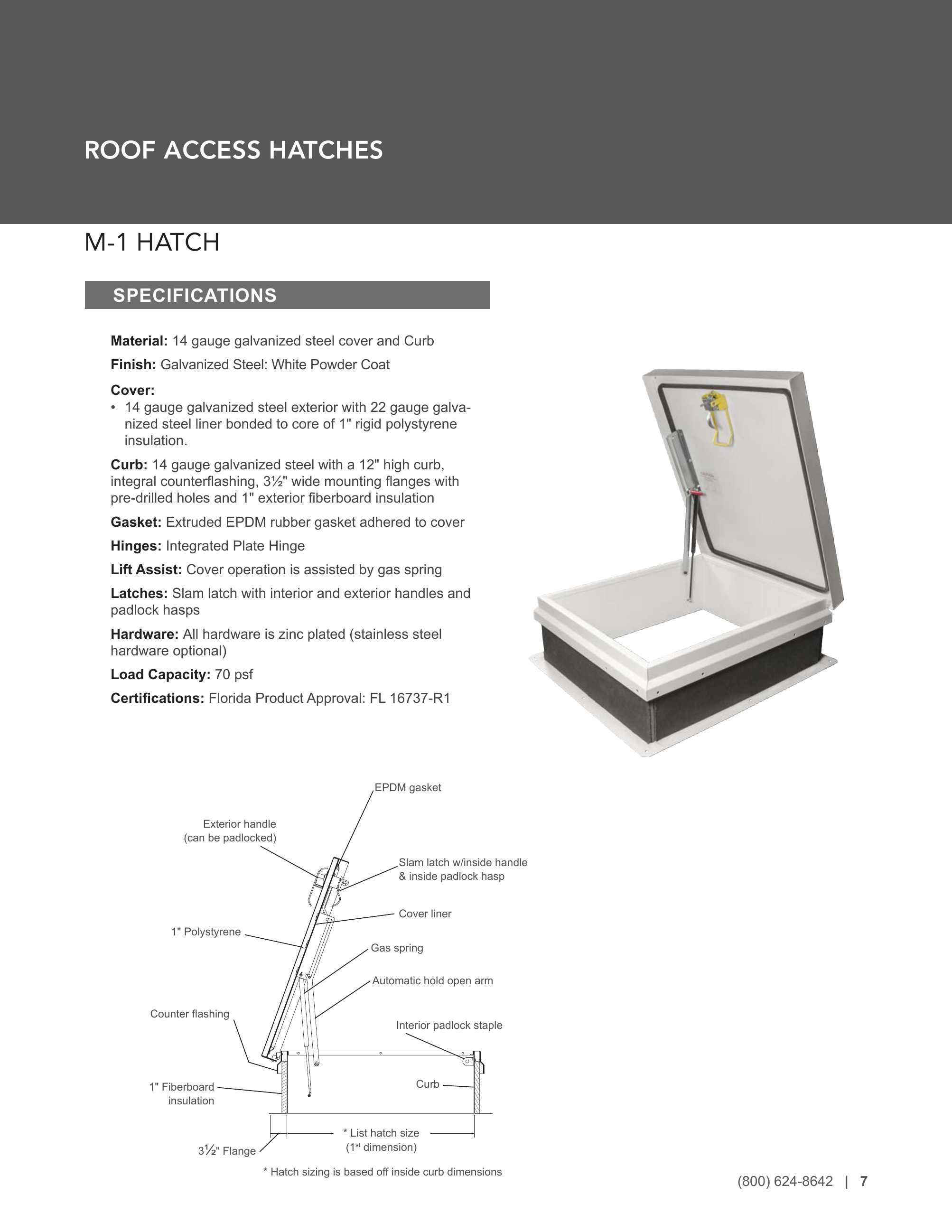 Hart & Cooley LLC, Catalogs, MILCOR Roof Hatches, Heat and Smoke Vents