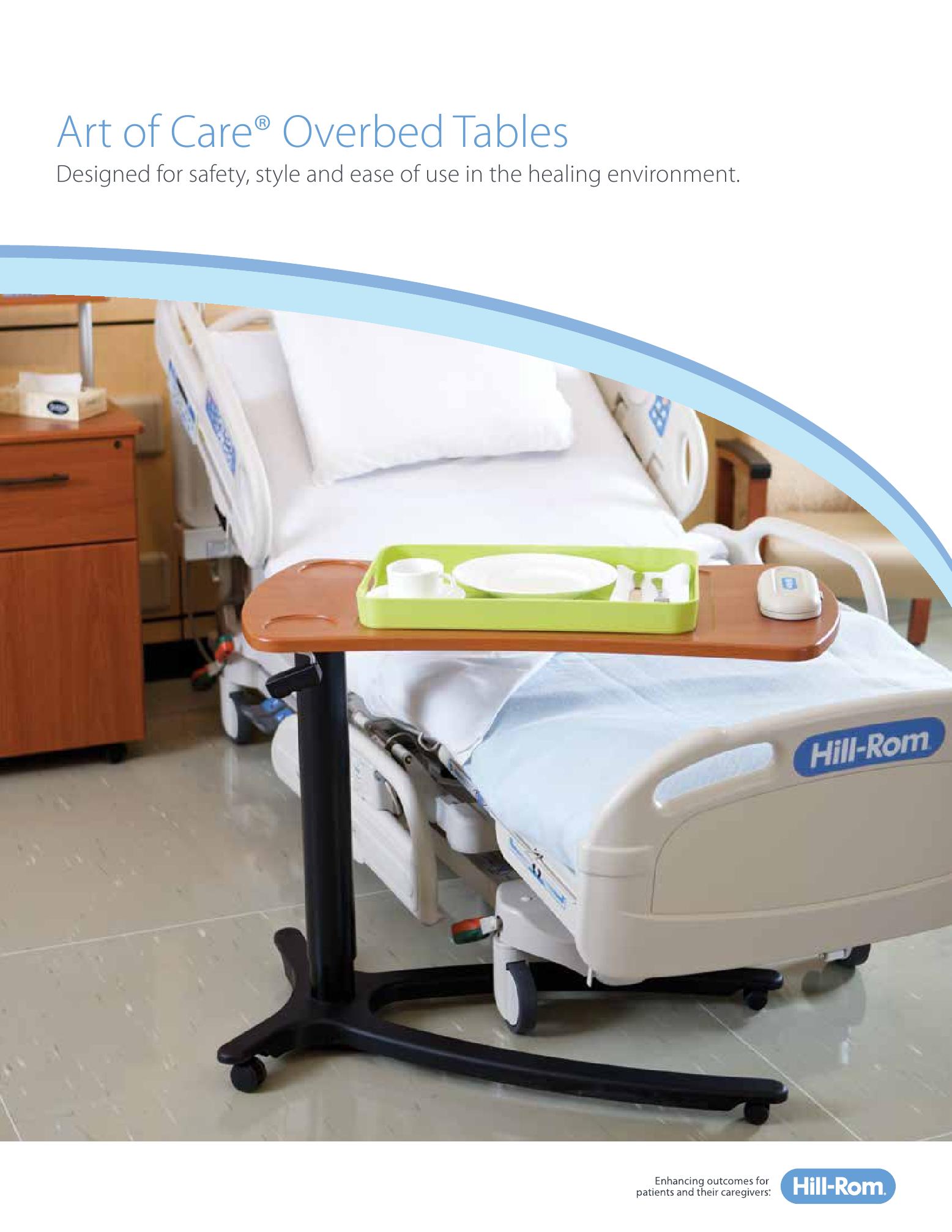 Hillrom, Catalogs, Art of Care Overbed Tables ARCAT