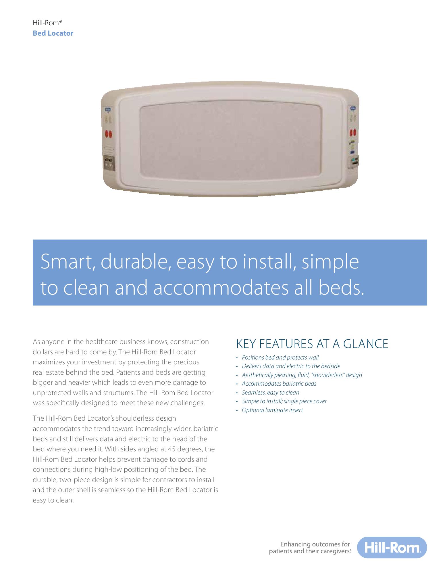 Hillrom, a Baxter Company, Catalogs, Bed Locator ARCAT