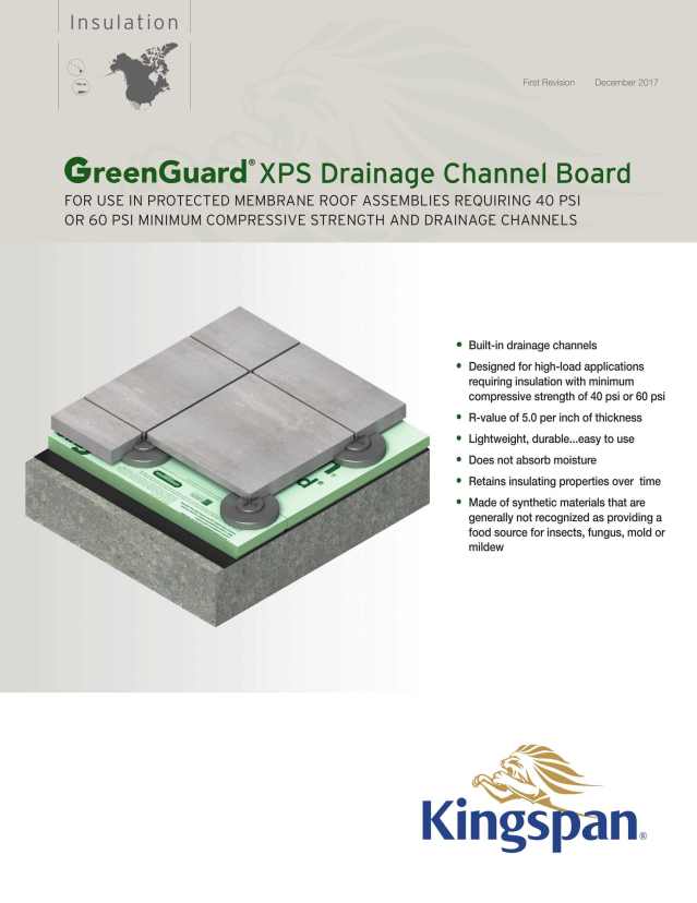 Kingspan Insulation LLC, Catalogs, GreenGuard XPS Drainage Channel