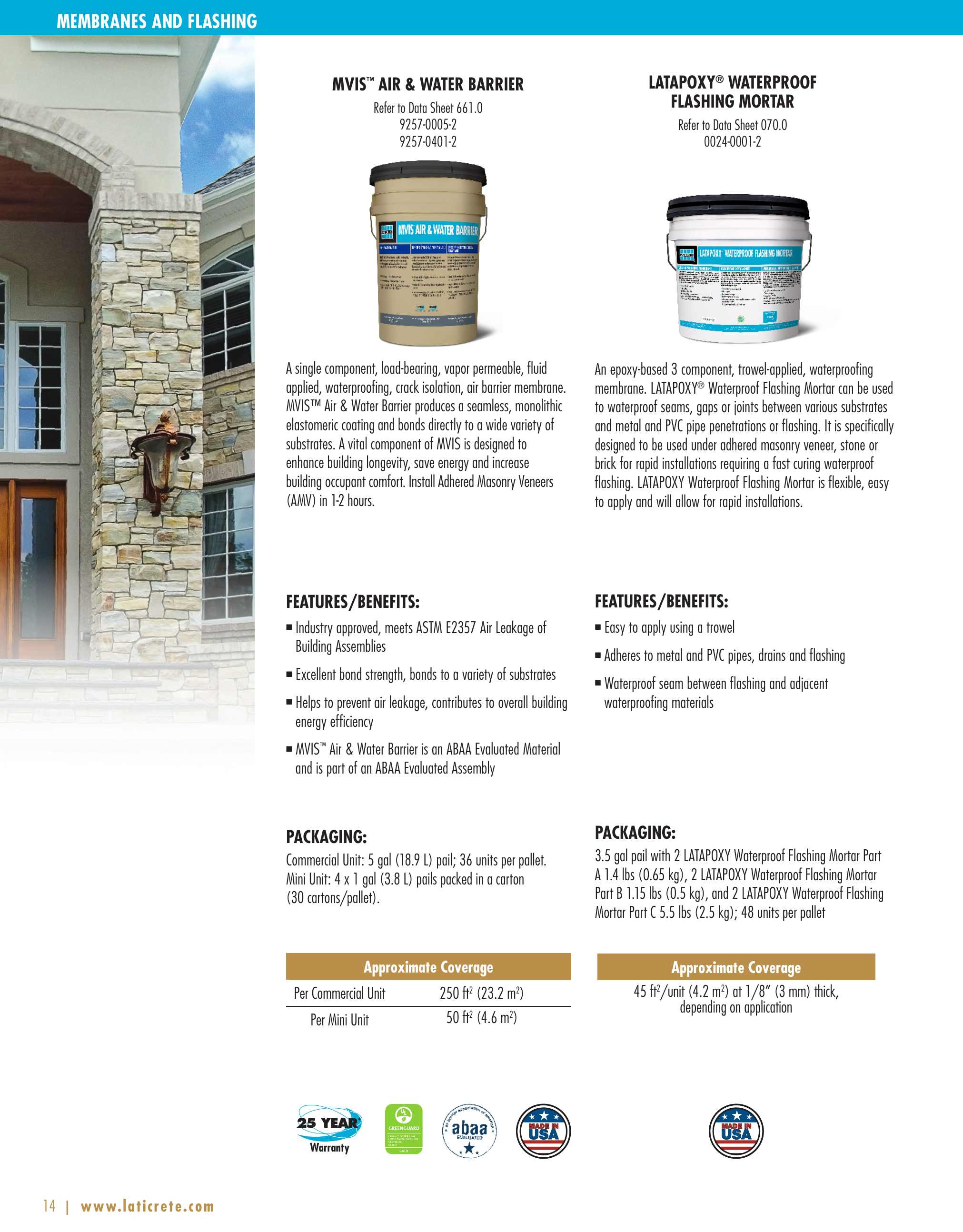 LATICRETE International, Inc., Catalogs, MASONRY VENEER INSTALLATION