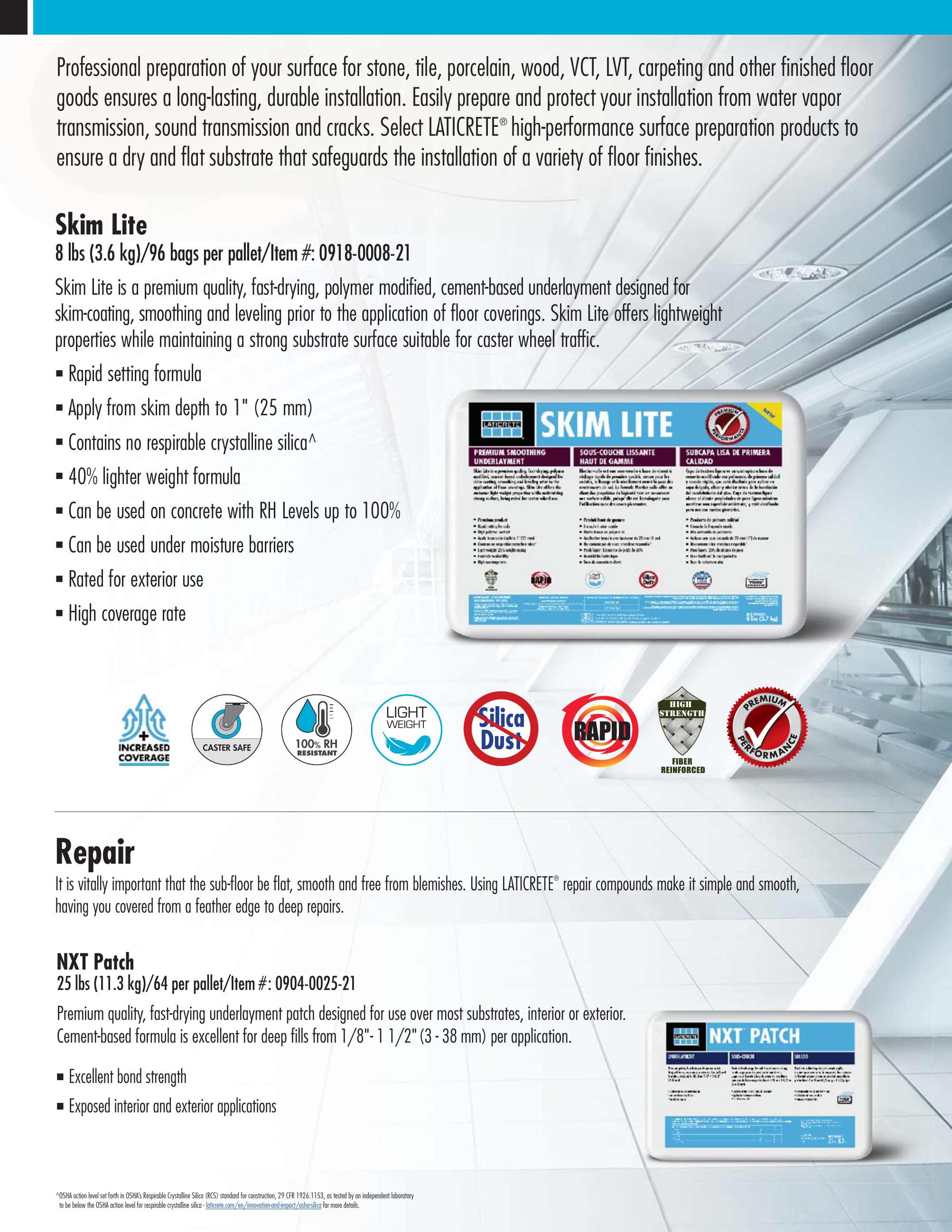 LATICRETE International, Inc., Catalogs, SURFACE PREPARATION PRODUCTS