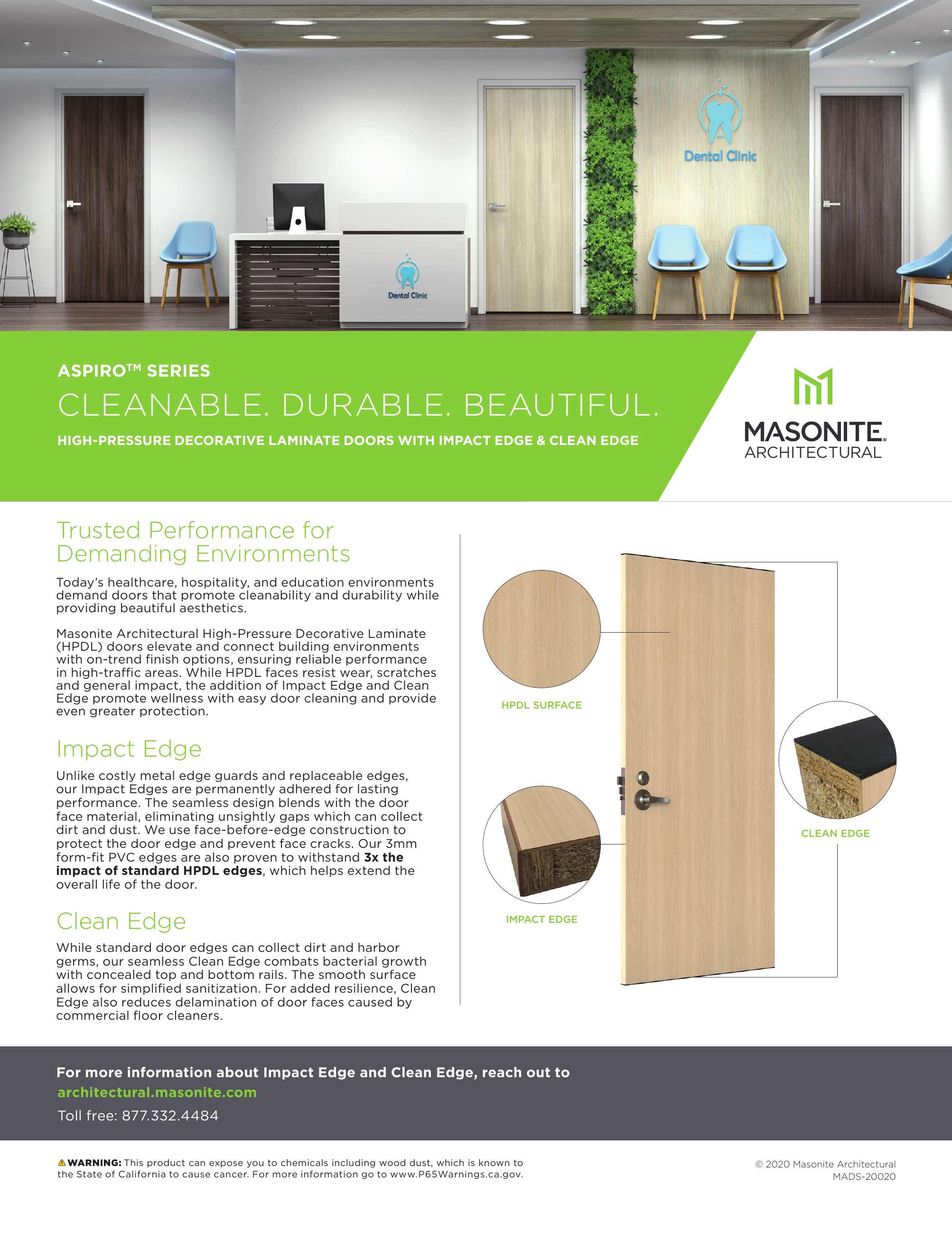 Masonite Architectural, Catalogs, Aspiro HPDL with Impact and Clean