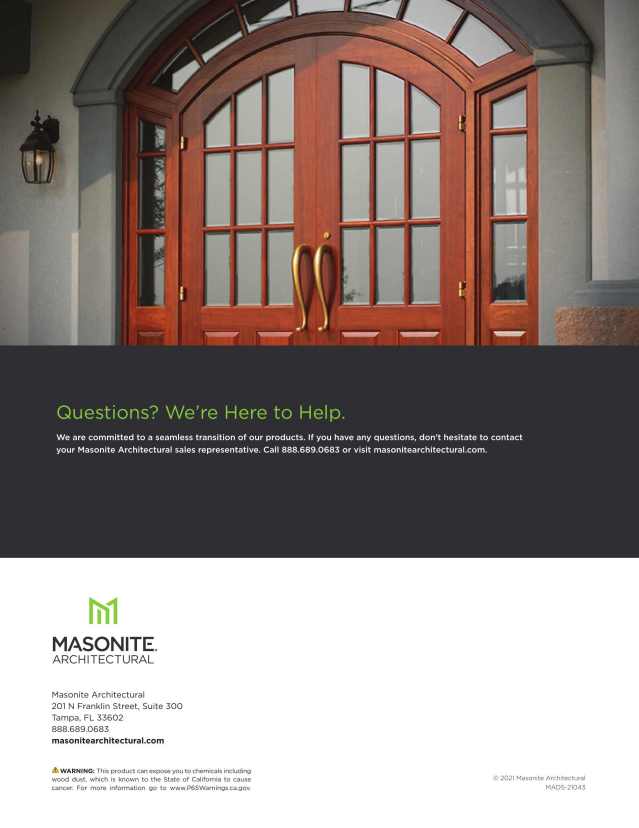 Masonite Architectural, Catalogs, Stile and Rail Brochure ARCAT