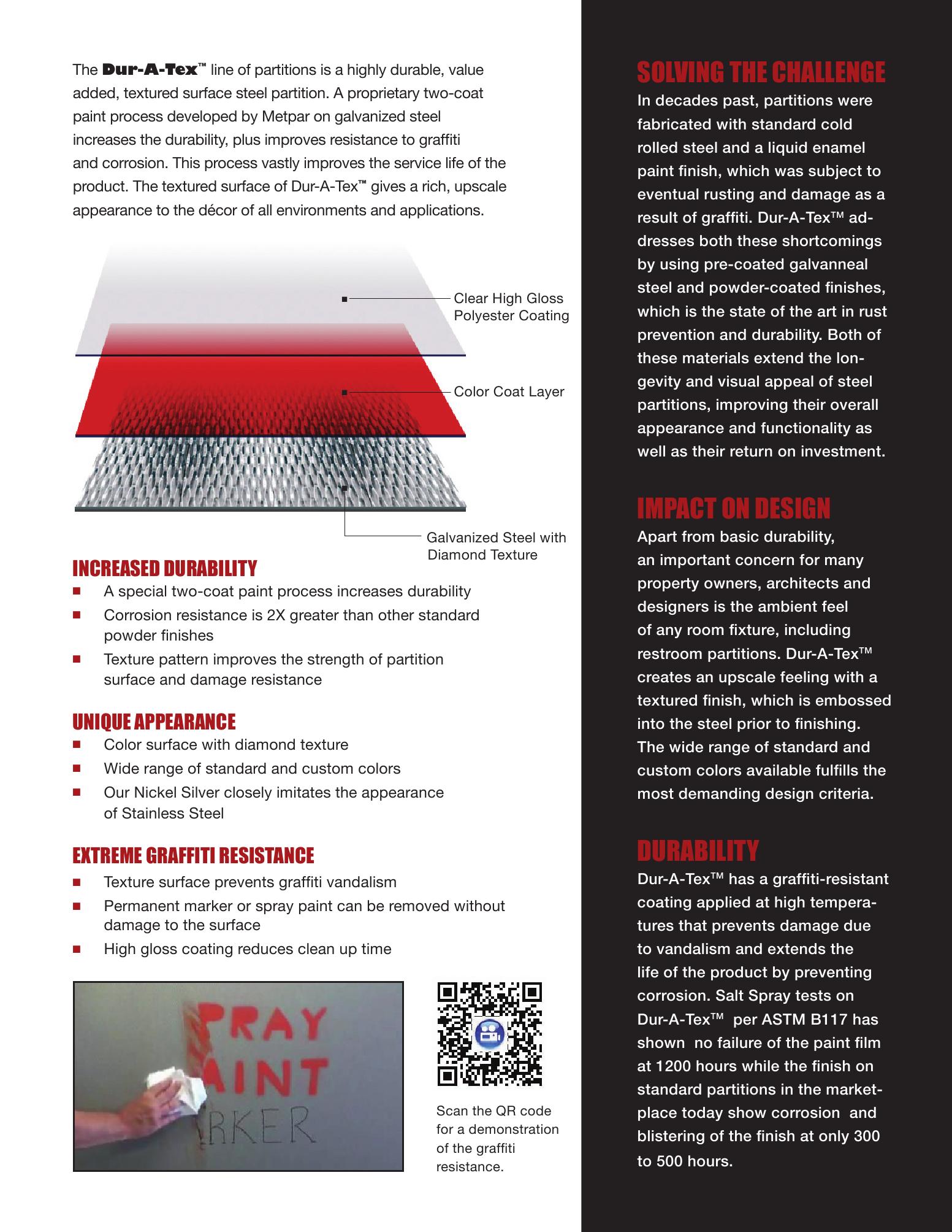 Metpar Corp., Catalogs, DurATex PowderCoated Textured Steel ARCAT