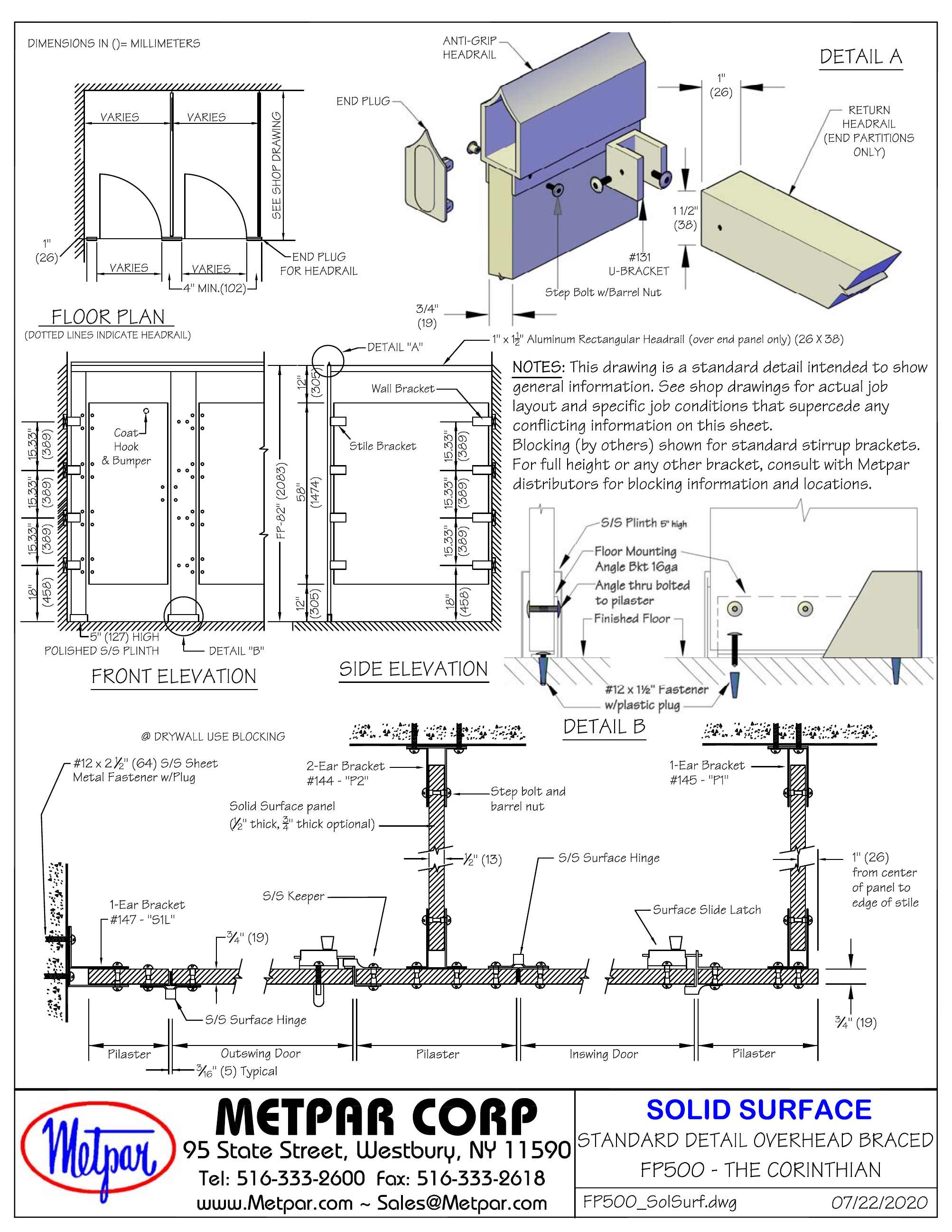 Metpar Corp., Catalogs, The Corinthian Type FP 500 Overhead Braced ARCAT