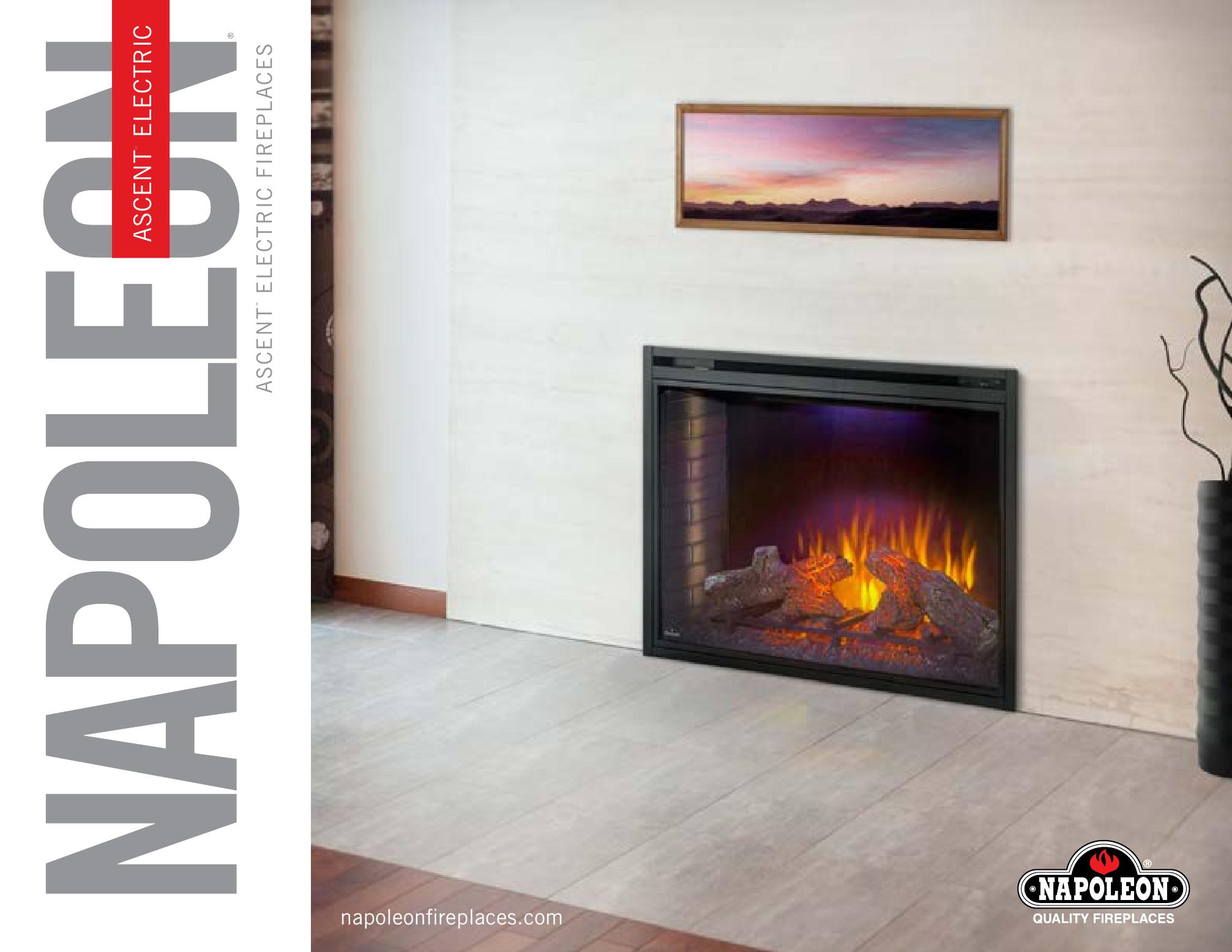 Napoleon Fireplaces, Catalogs, Ascent Electric Fireplaces ARCAT